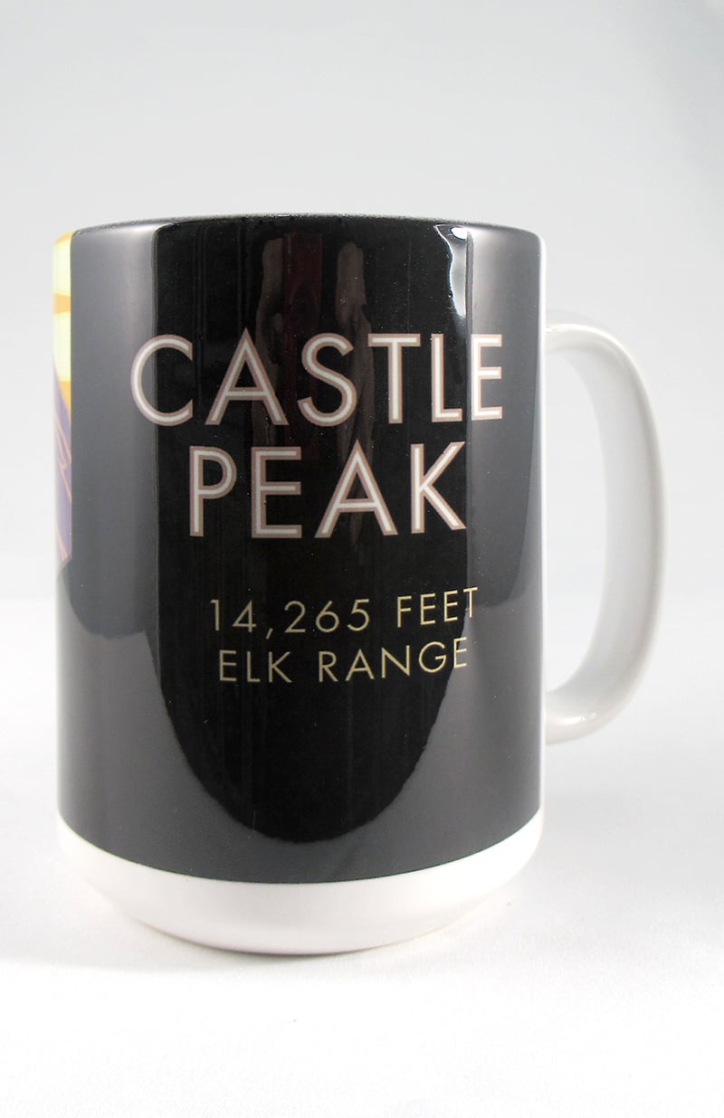 Castle Peak, Colorado - Colorado 14er - 15oz. Ceramic Mug