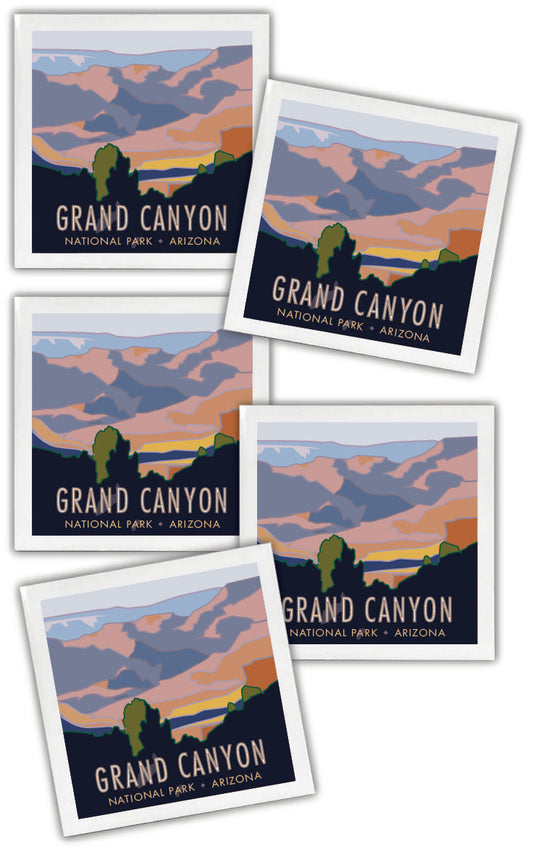 Grand Canyon National Park, Arizona - 4" x 4" Coaster