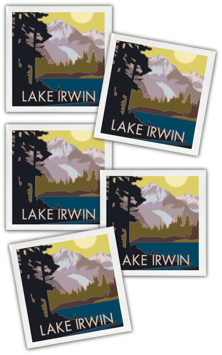 Lake Irwin, Colorado - 4" x 4" Coaster