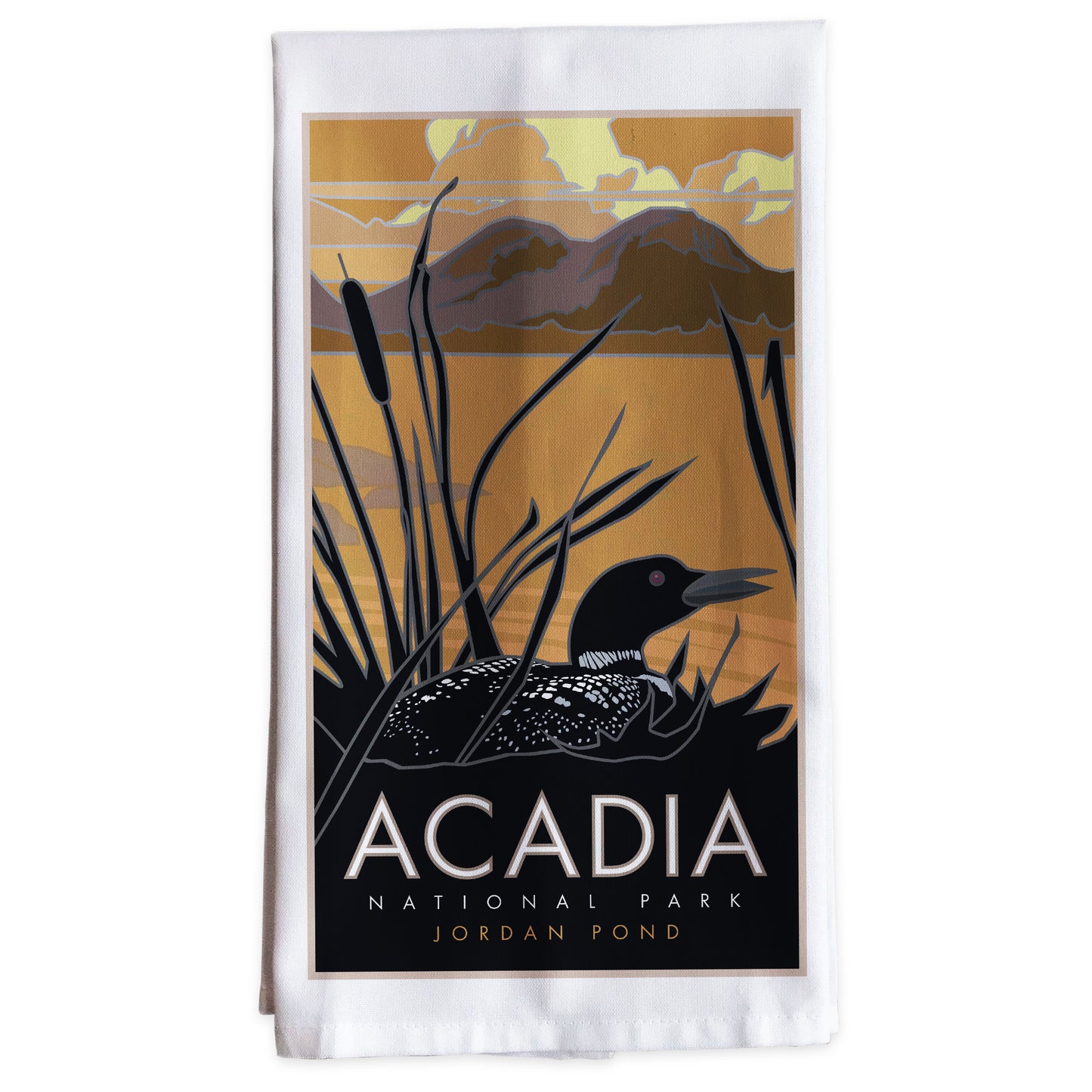 Acadia National Park, Jordan Pond, Maine -Tea Towel