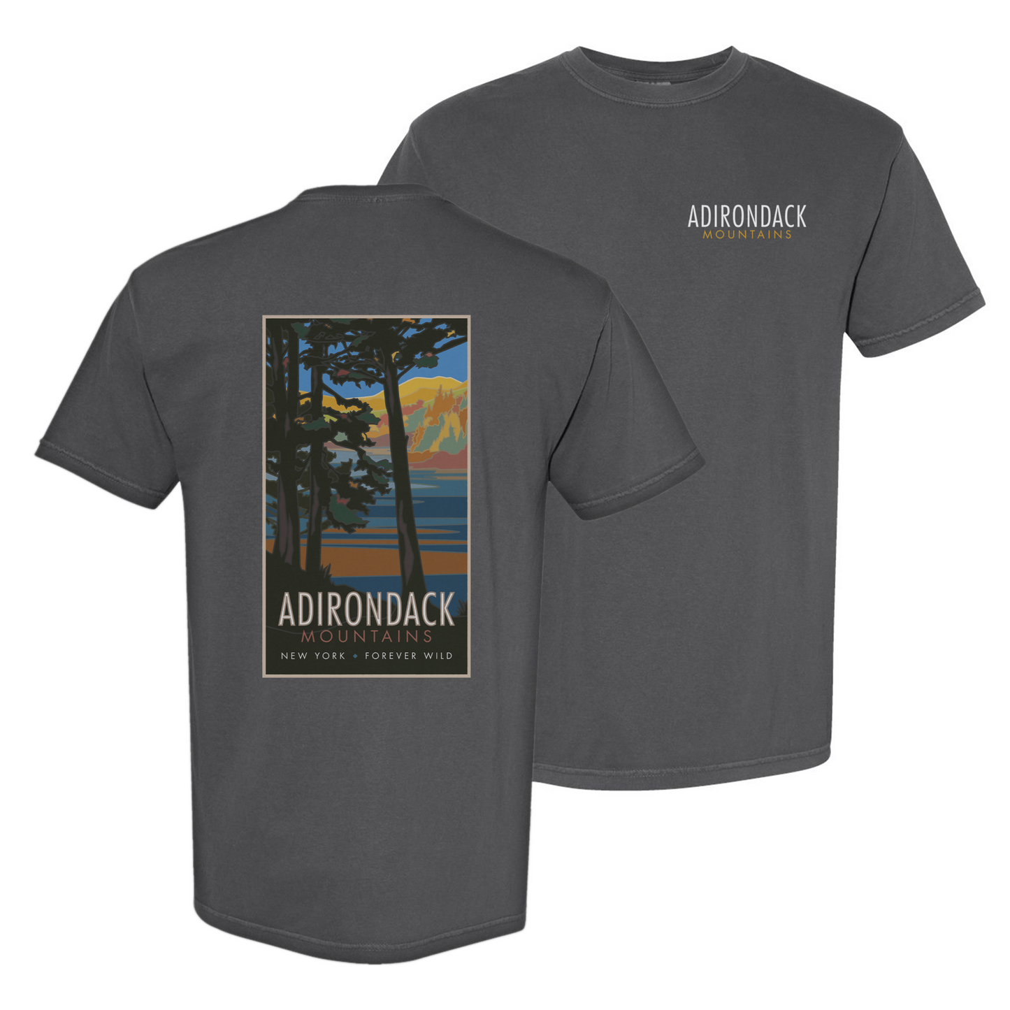 Adirondack Mountains, New York - Comfort Colors Heavyweight T-Shirt