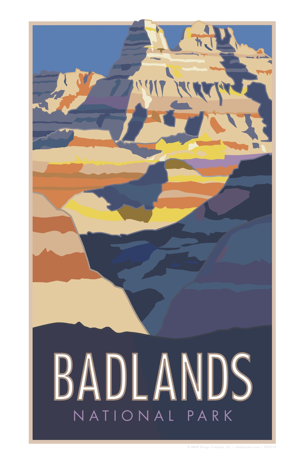 Badlands National Park South Dakota Travel Poster