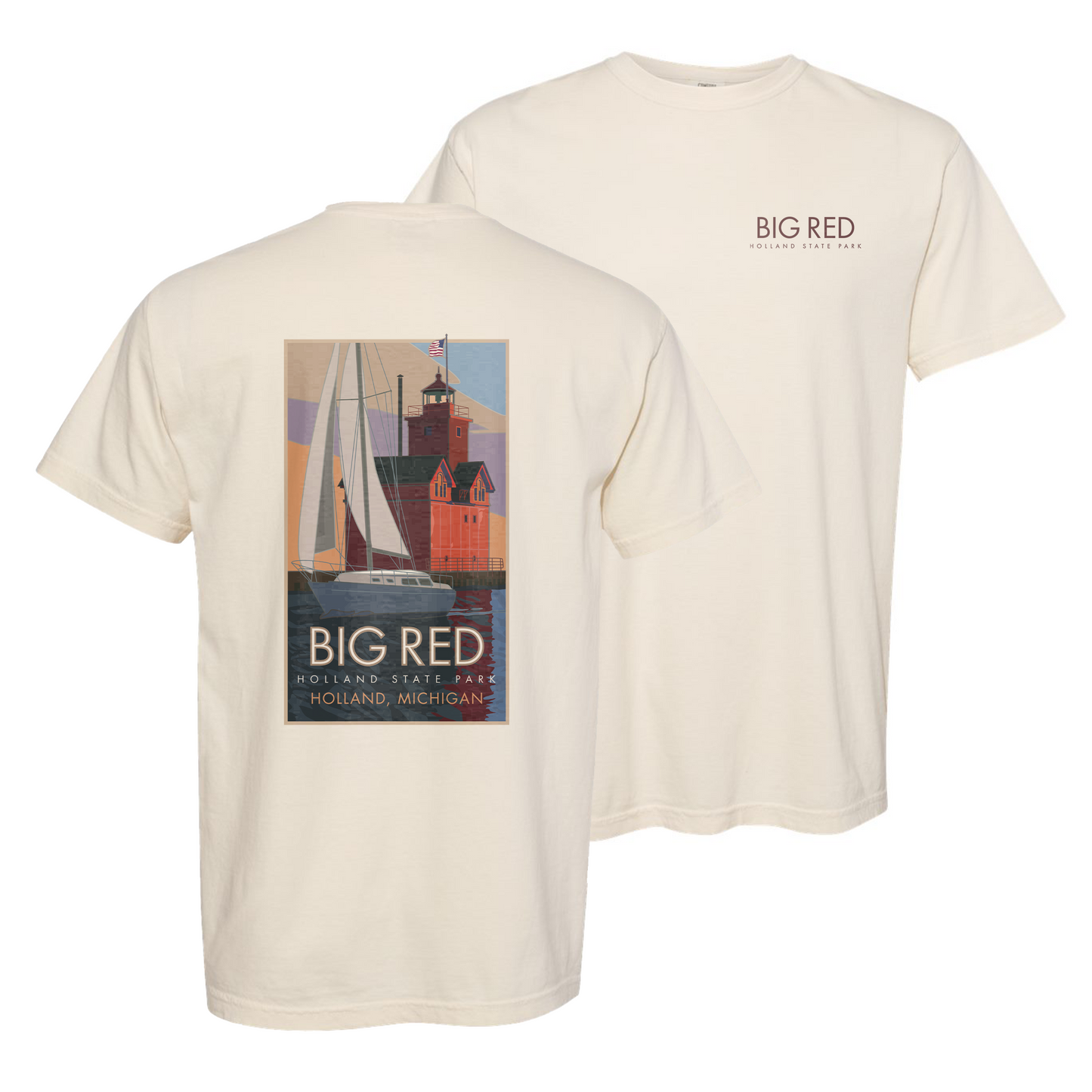 BIGREDHOLLANDMICHIGAN - Comfort Colors Heavyweight T-Shirt