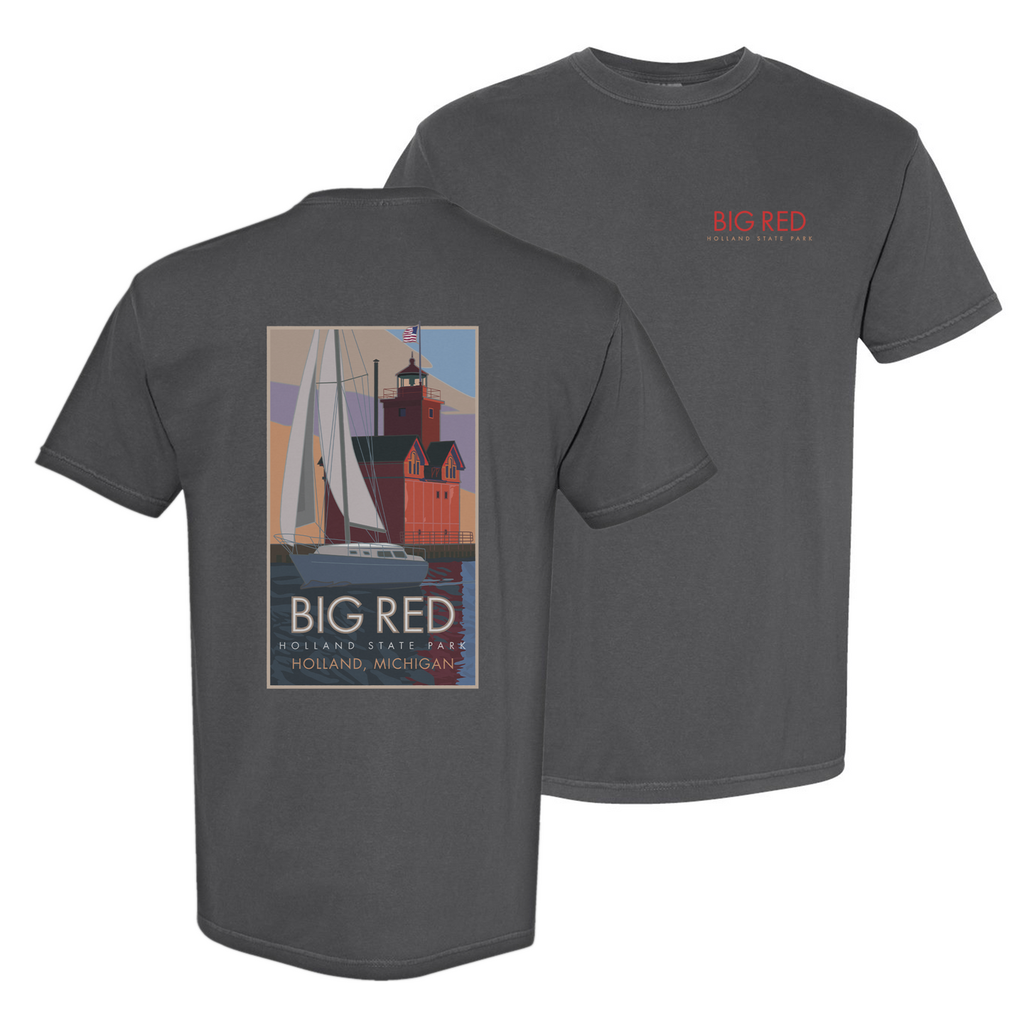 Big Red, Holland State Park, Michigan - Comfort Colors Heavyweight T-Shirt