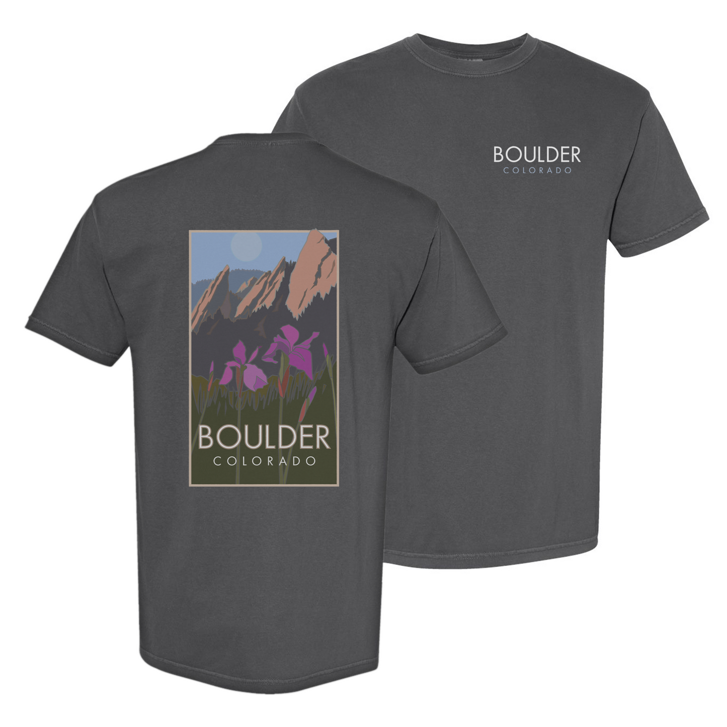 Boulder Iris, Colorado - Comfort Colors Heavyweight T-Shirt