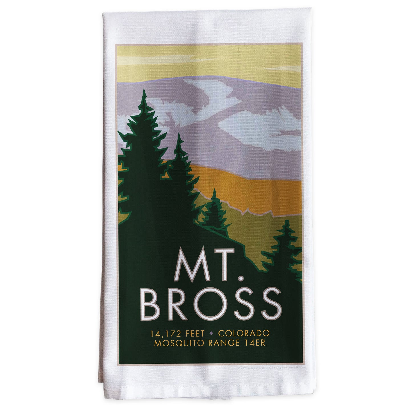 Mount Bross, Colorado - Colorado 14er -Tea Towel