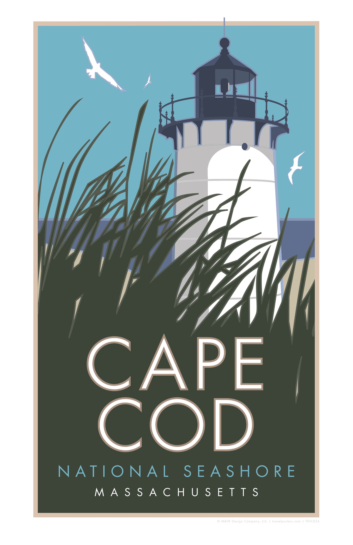 Cape Cod Massachusetts Travel Poster