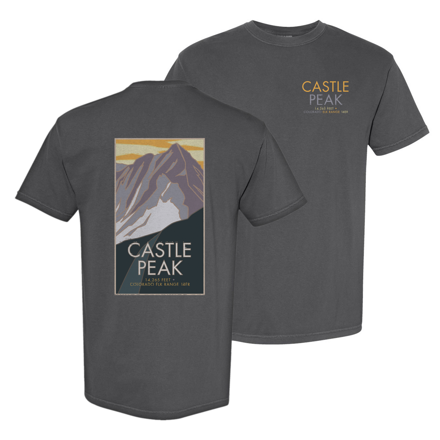 Castle Peak, Colorado - Comfort Colors Heavyweight T-Shirt