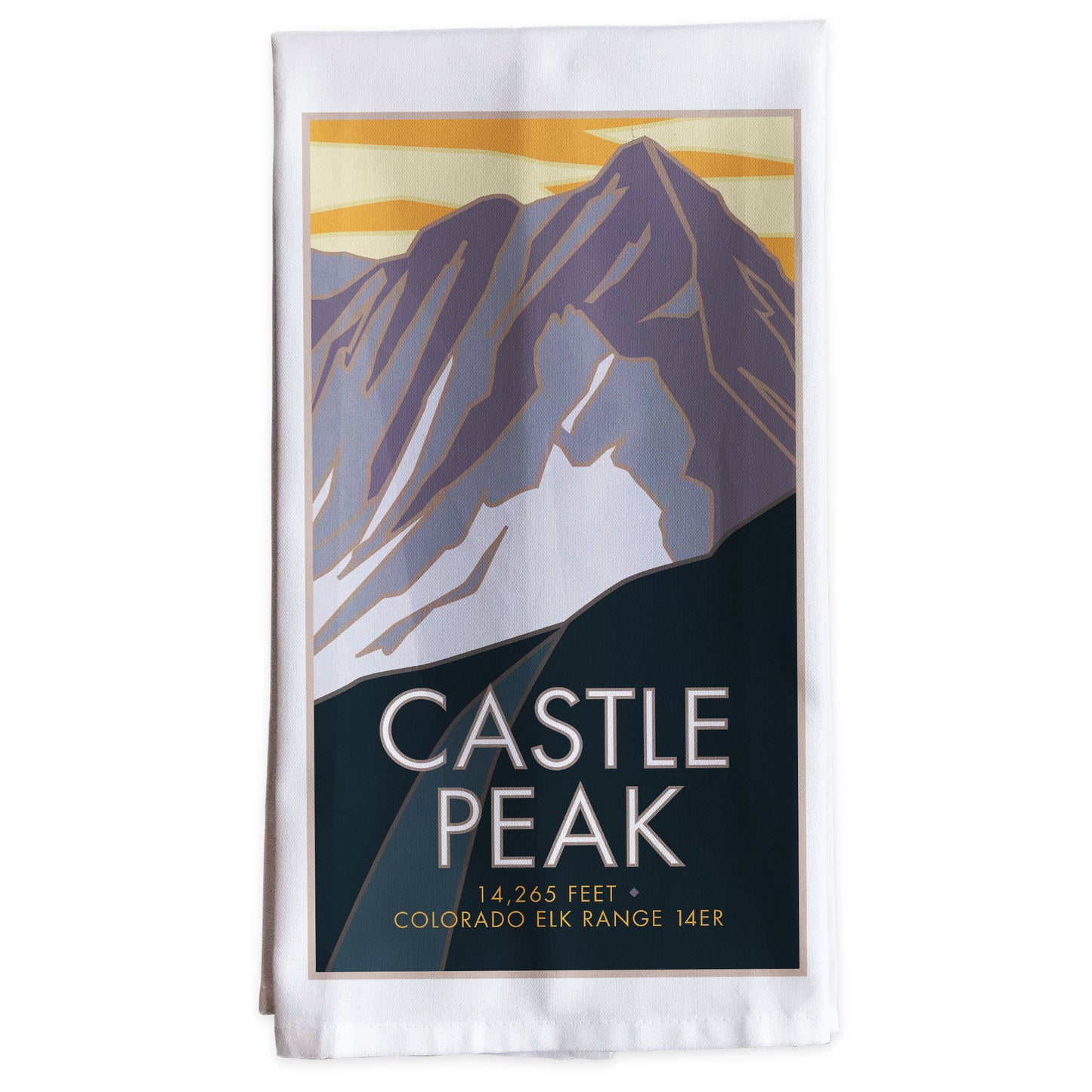 Castle Peak, Colorado - Colorado 14er -Tea Towel