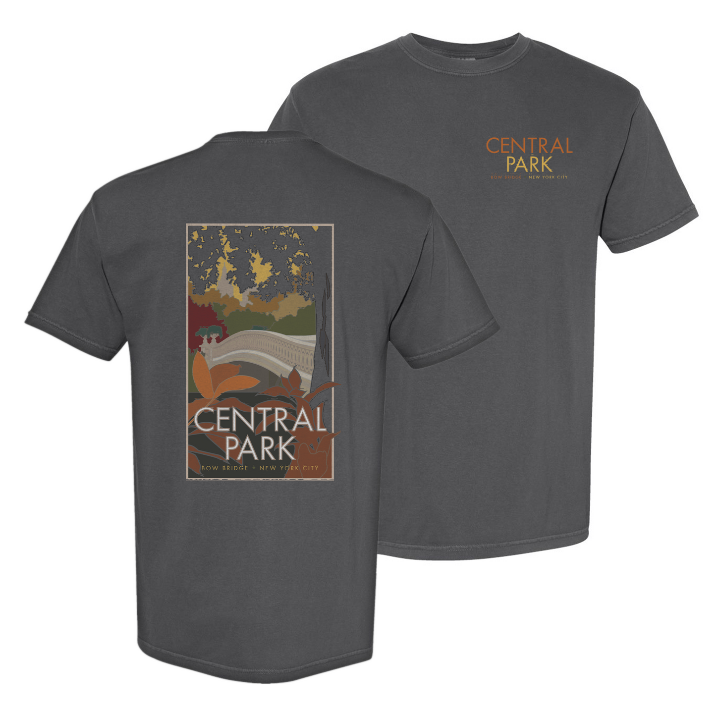 Central Park (Bow Bridge), New York City - Comfort Colors Heavyweight T-Shirt