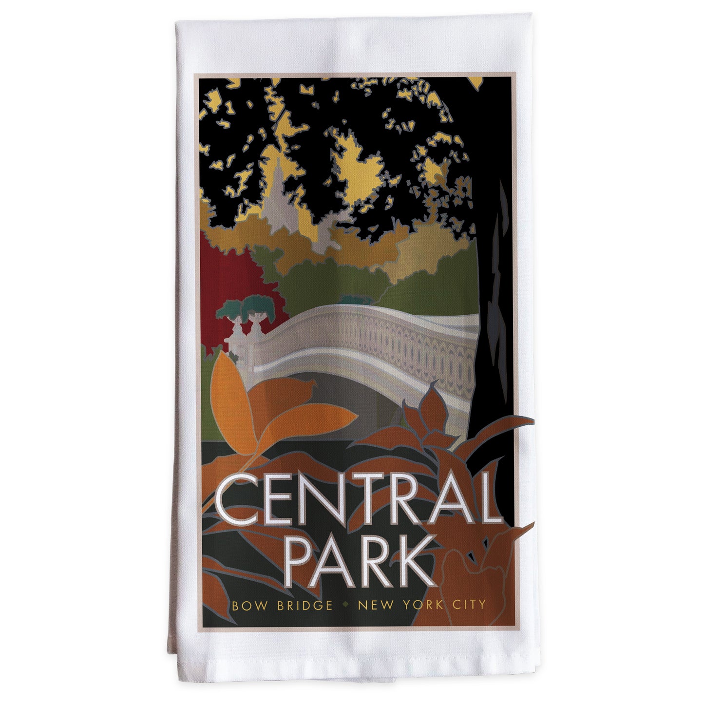 Central Park (Bow Bridge), New York City -Tea Towel