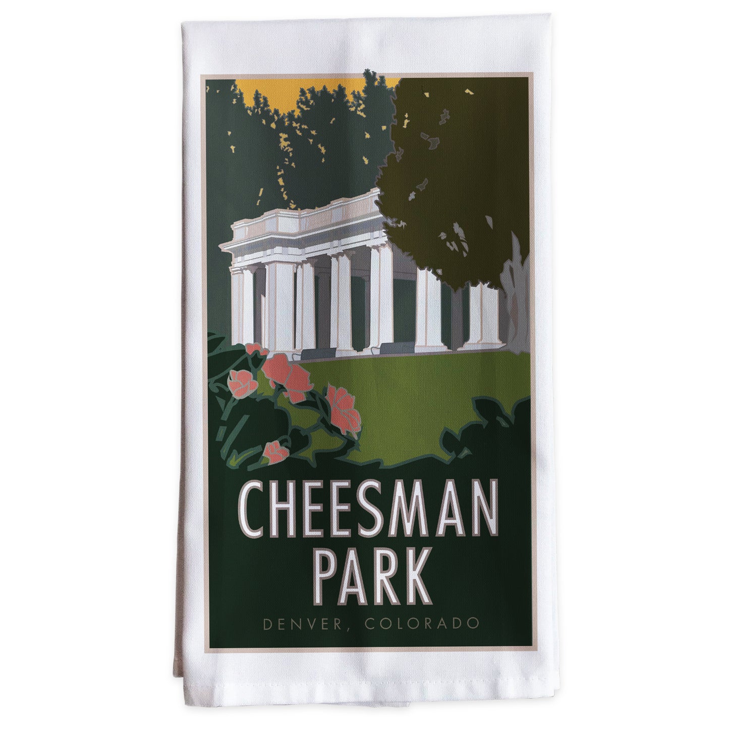 Cheesman Park, Denver, Colorado -Tea Towel