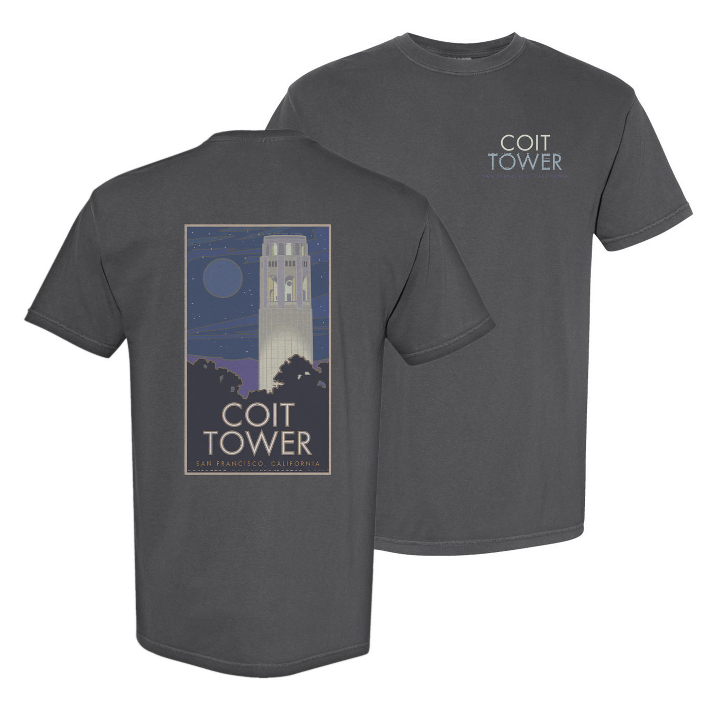 Coit Tower, San Francisco, California - Comfort Colors Heavyweight T-Shirt