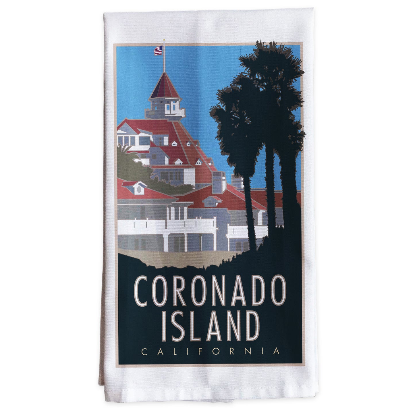 Coronado Island, California -Tea Towel