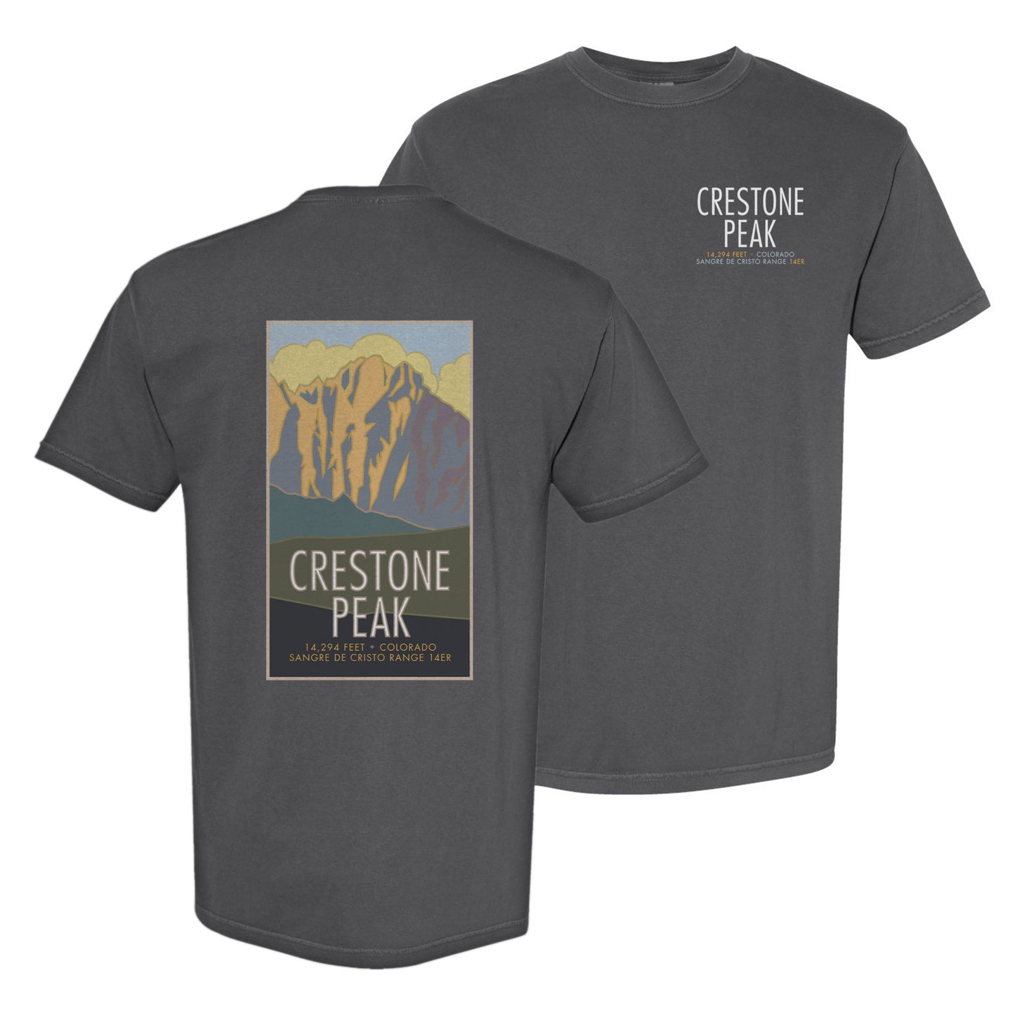 Crestone Peak, Colorado - Comfort Colors Heavyweight T-Shirt