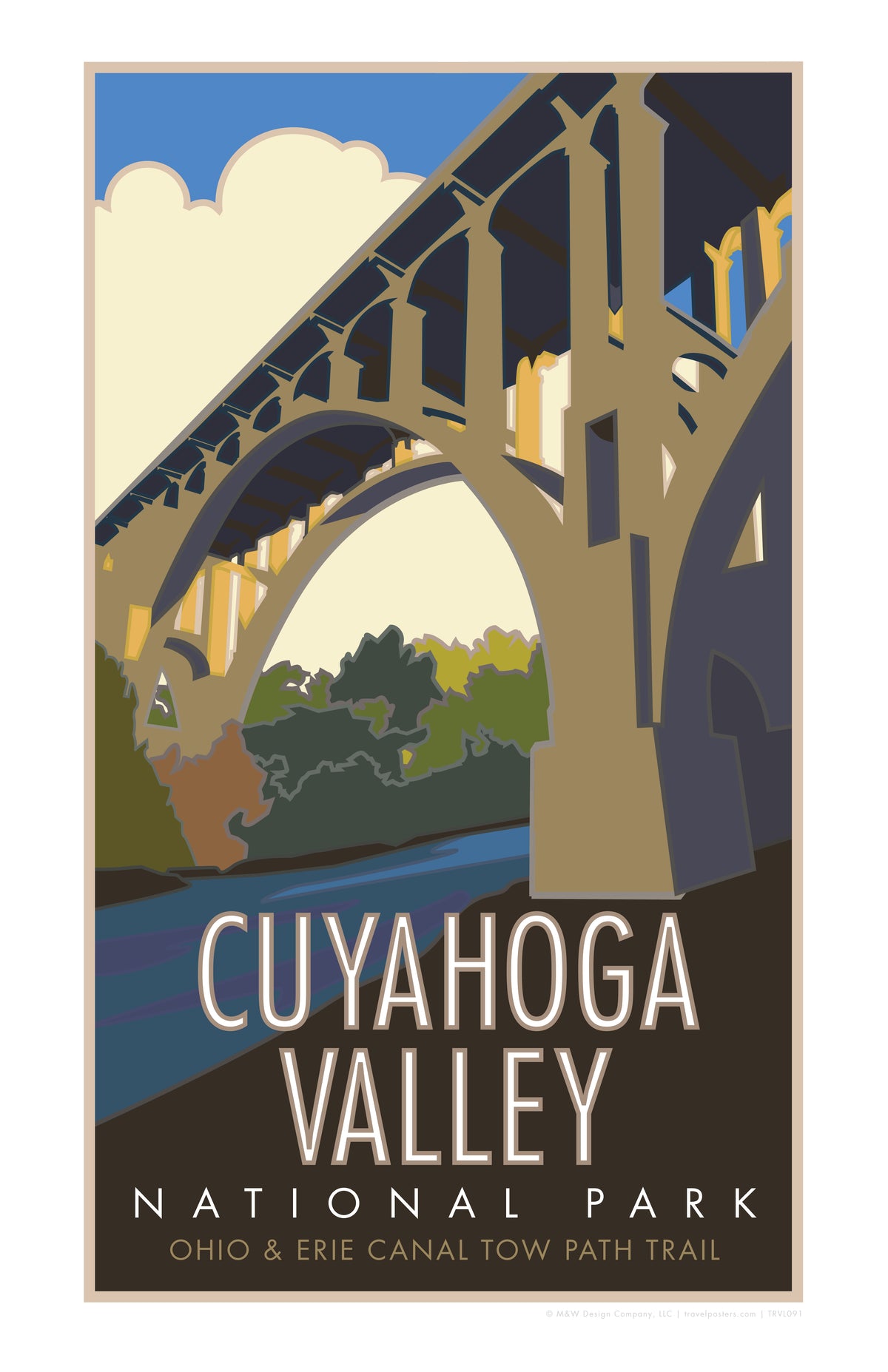 Cuyahoga Valley National Park Ohio Travel Poster