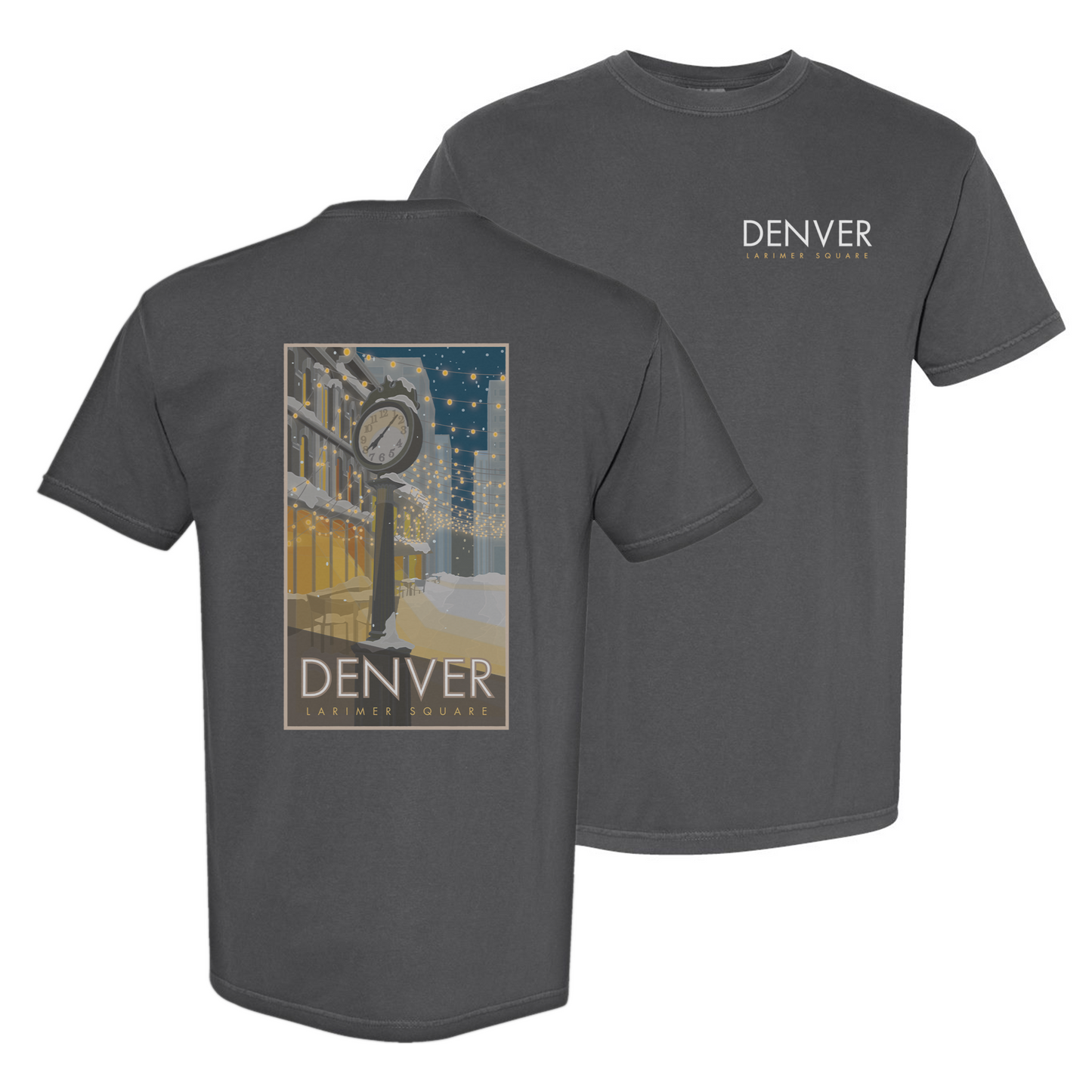 Denver, Larimer Square, Colorado - Comfort Colors Heavyweight T-Shirt