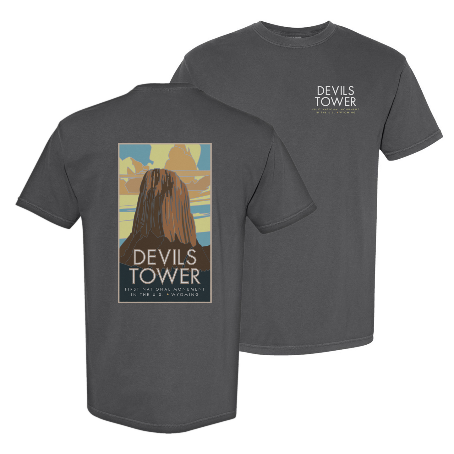 Devils Tower, Wyoming - Comfort Colors Heavyweight T-Shirt