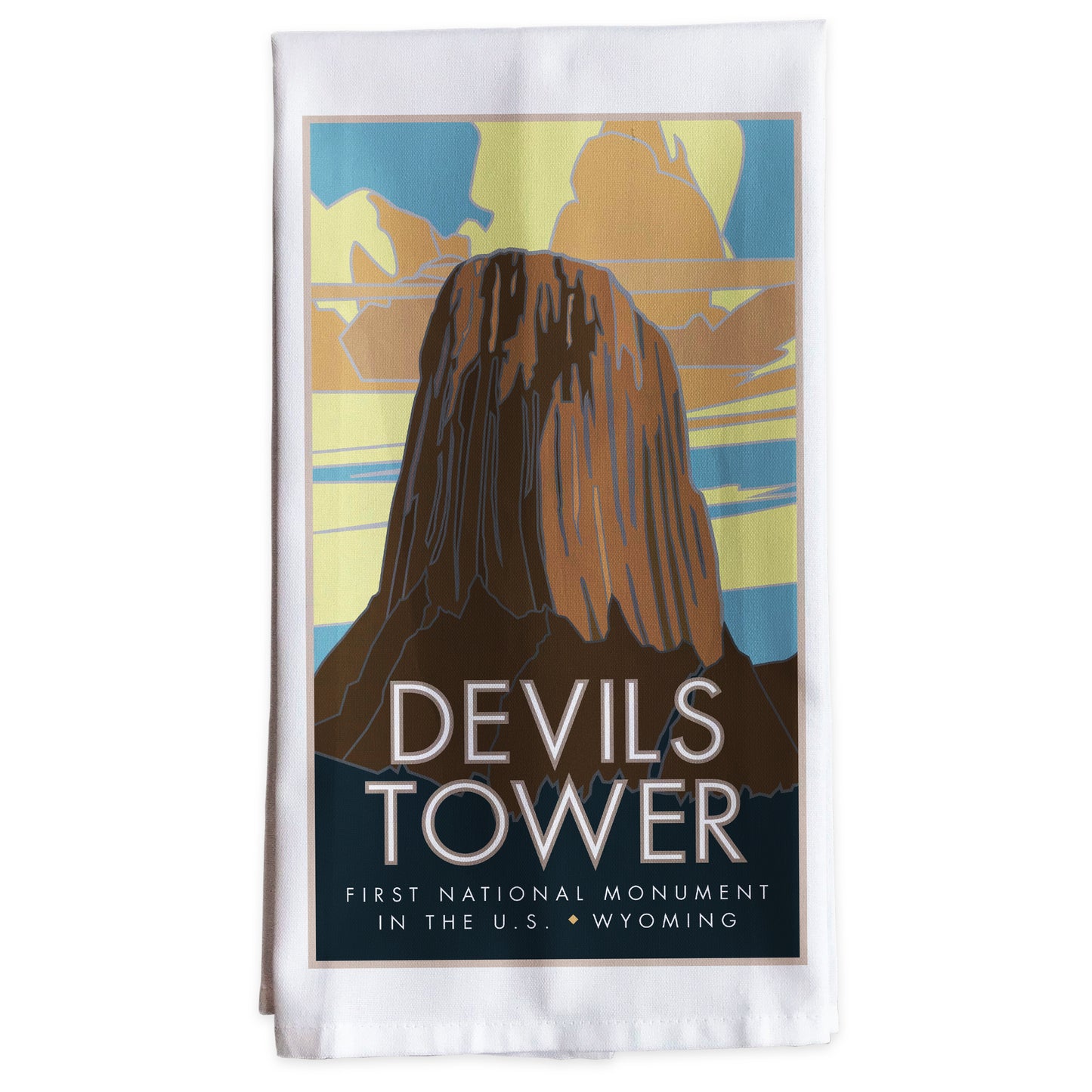 Devils Tower, Wyoming -Tea Towel