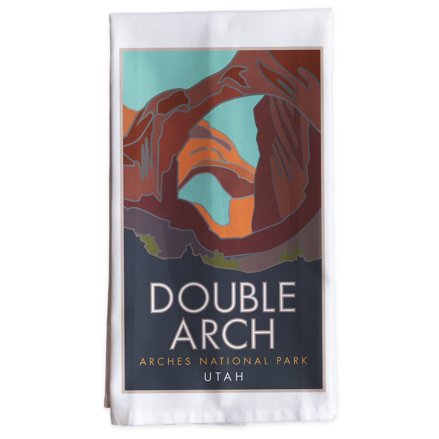 Double Arch, Arches National Park, Utah -Tea Towel