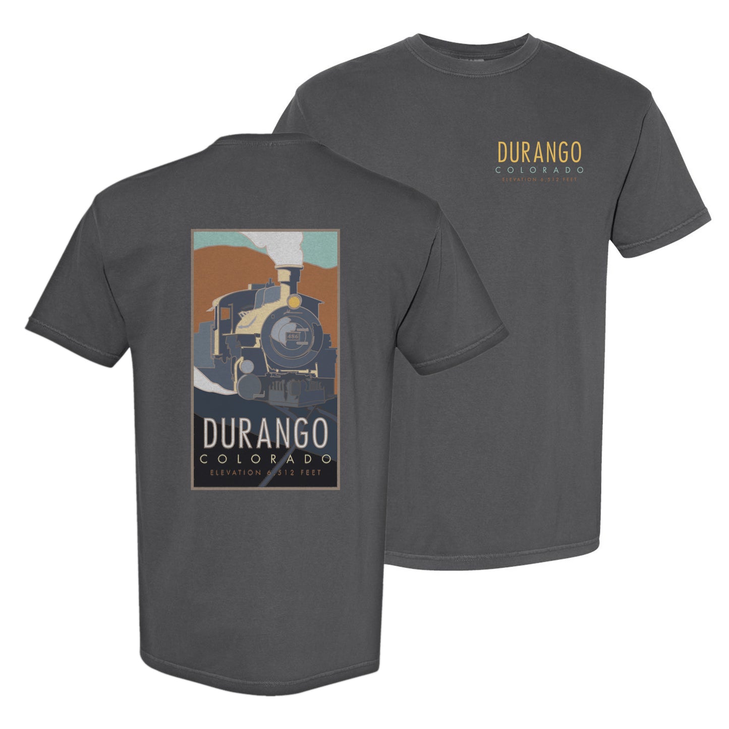 Durango (Train), Colorado - Comfort Colors Heavyweight T-Shirt