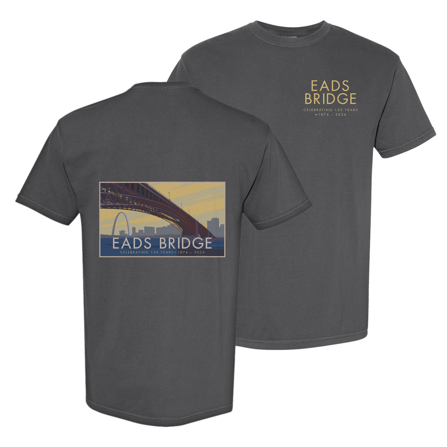Eads Bridge, St. Louis, Missouri - Comfort Colors Heavyweight T-Shirt
