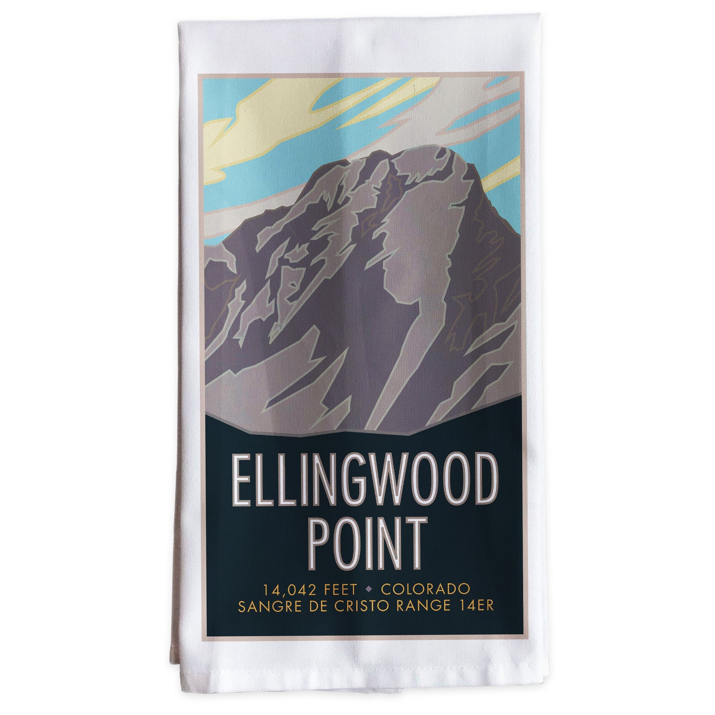 Ellingwood Point, Colorado - Colorado 14er -Tea Towel