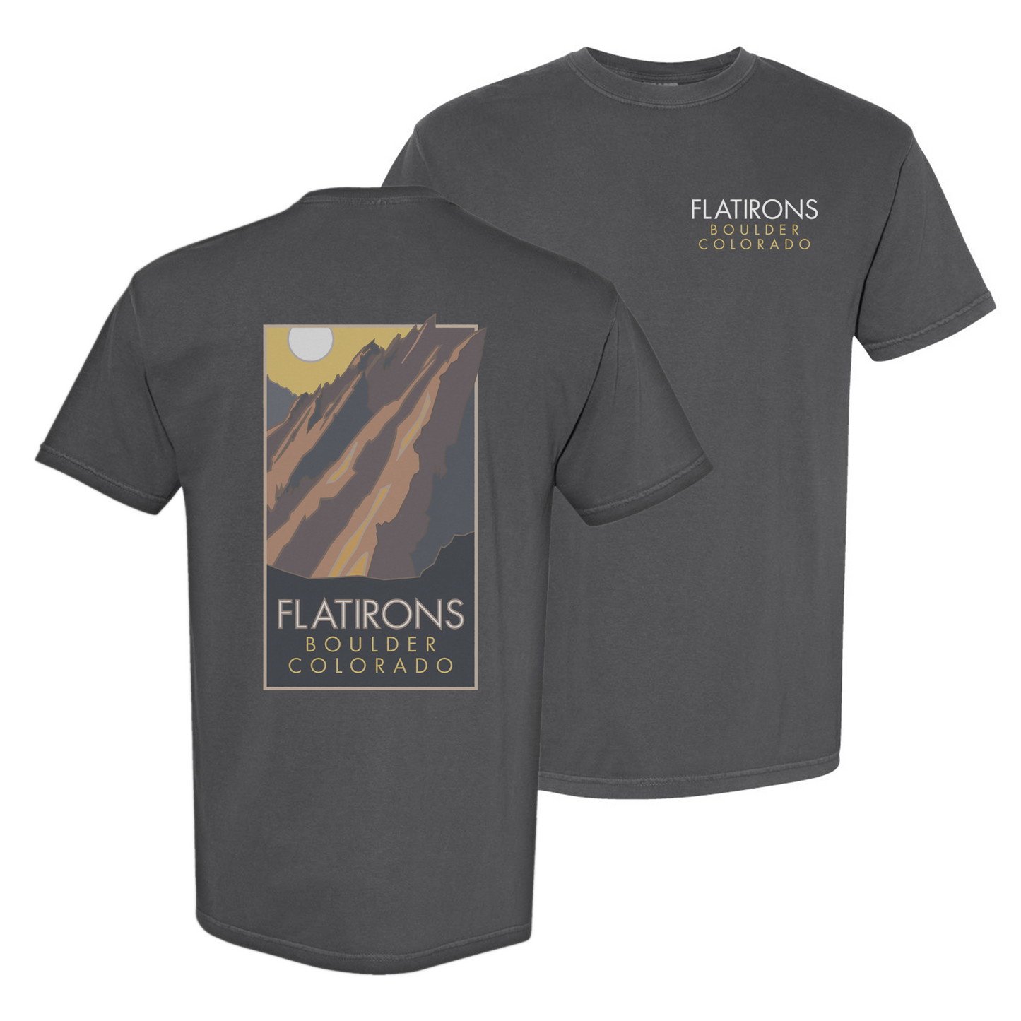 Flatirons, Boulder, Colorado - Comfort Colors Heavyweight T-Shirt