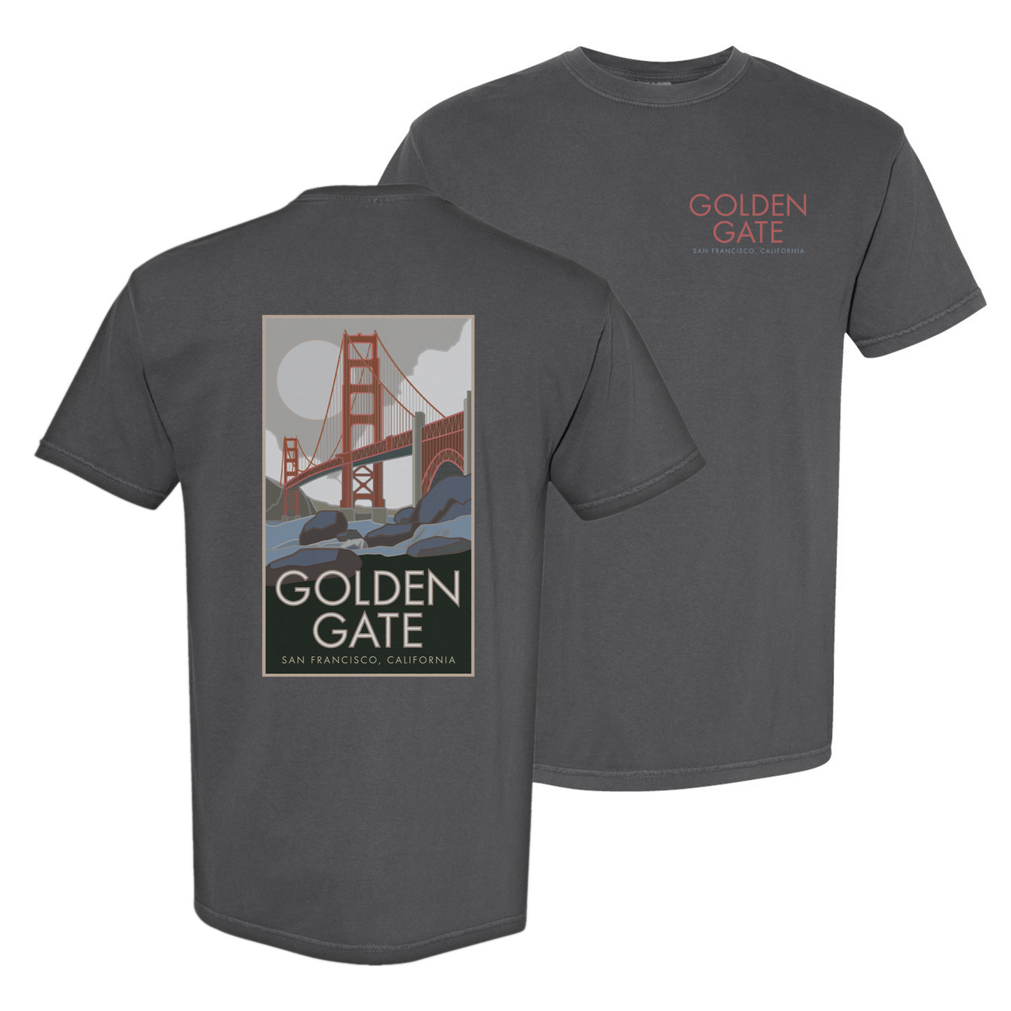 Golden Gate Bridge 2, San Francisco, California - Comfort Colors Heavyweight T-Shirt