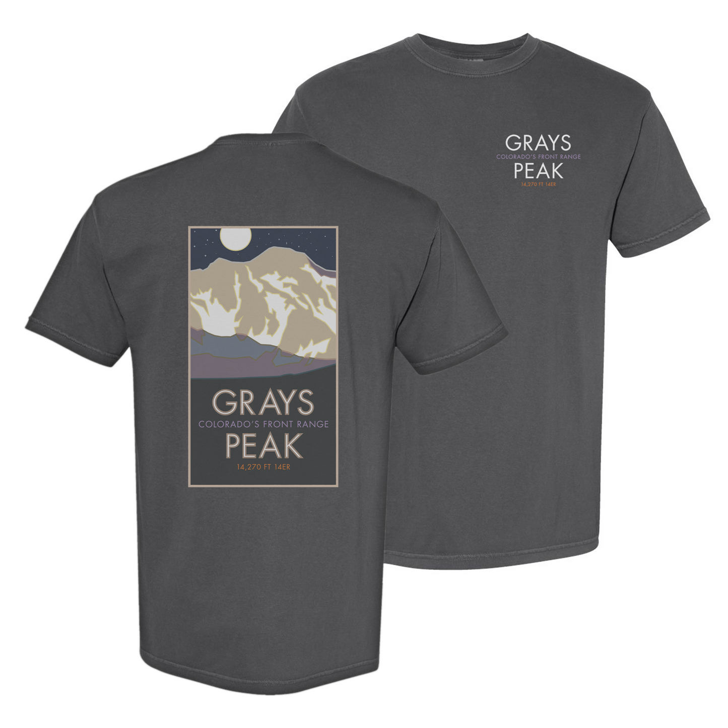 Grays and Torreys Peaks, Colorado - Comfort Colors Heavyweight T-Shirt