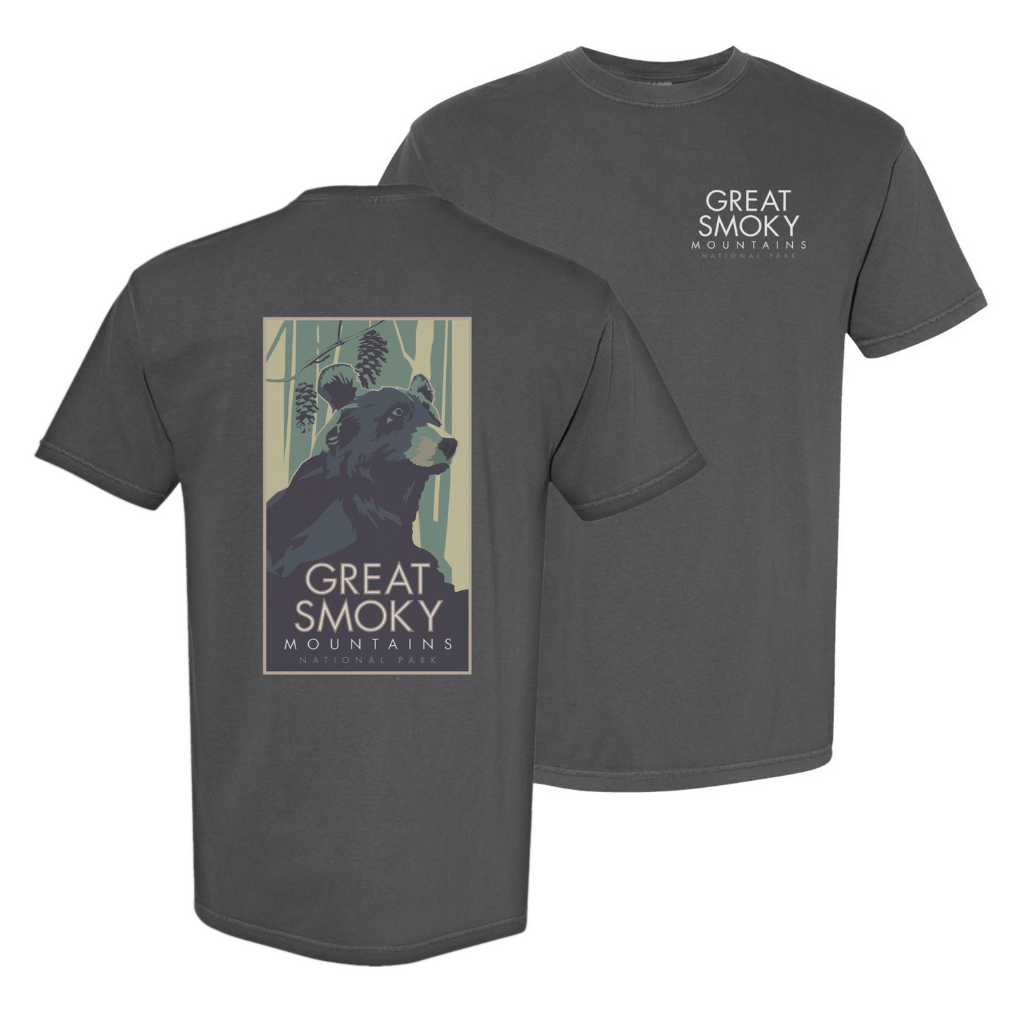 Great Smoky Mountains (Bear) - Comfort Colors Heavyweight T-Shirt