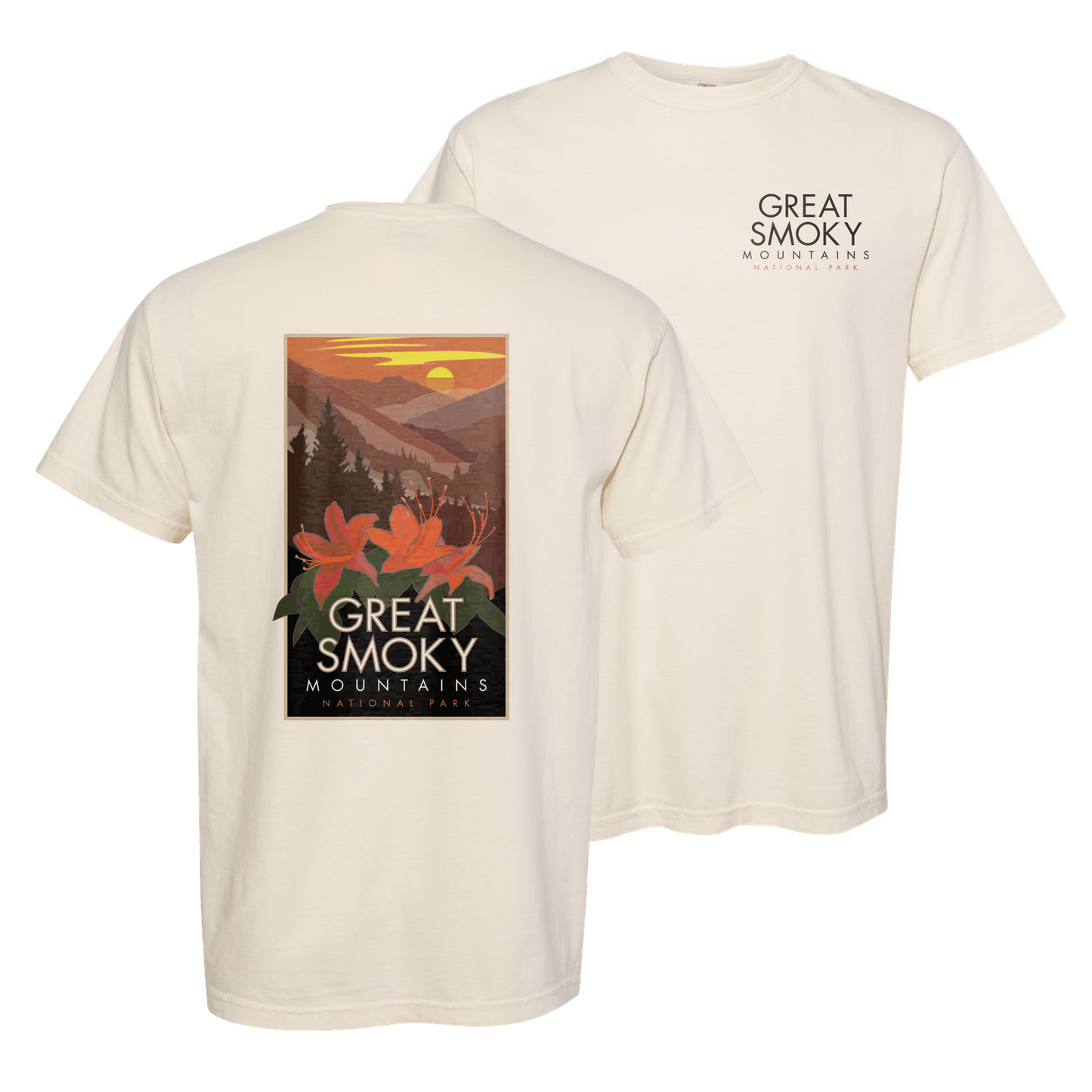 GREATSMOKYMTSFLOWERS - Comfort Colors Heavyweight T-Shirt