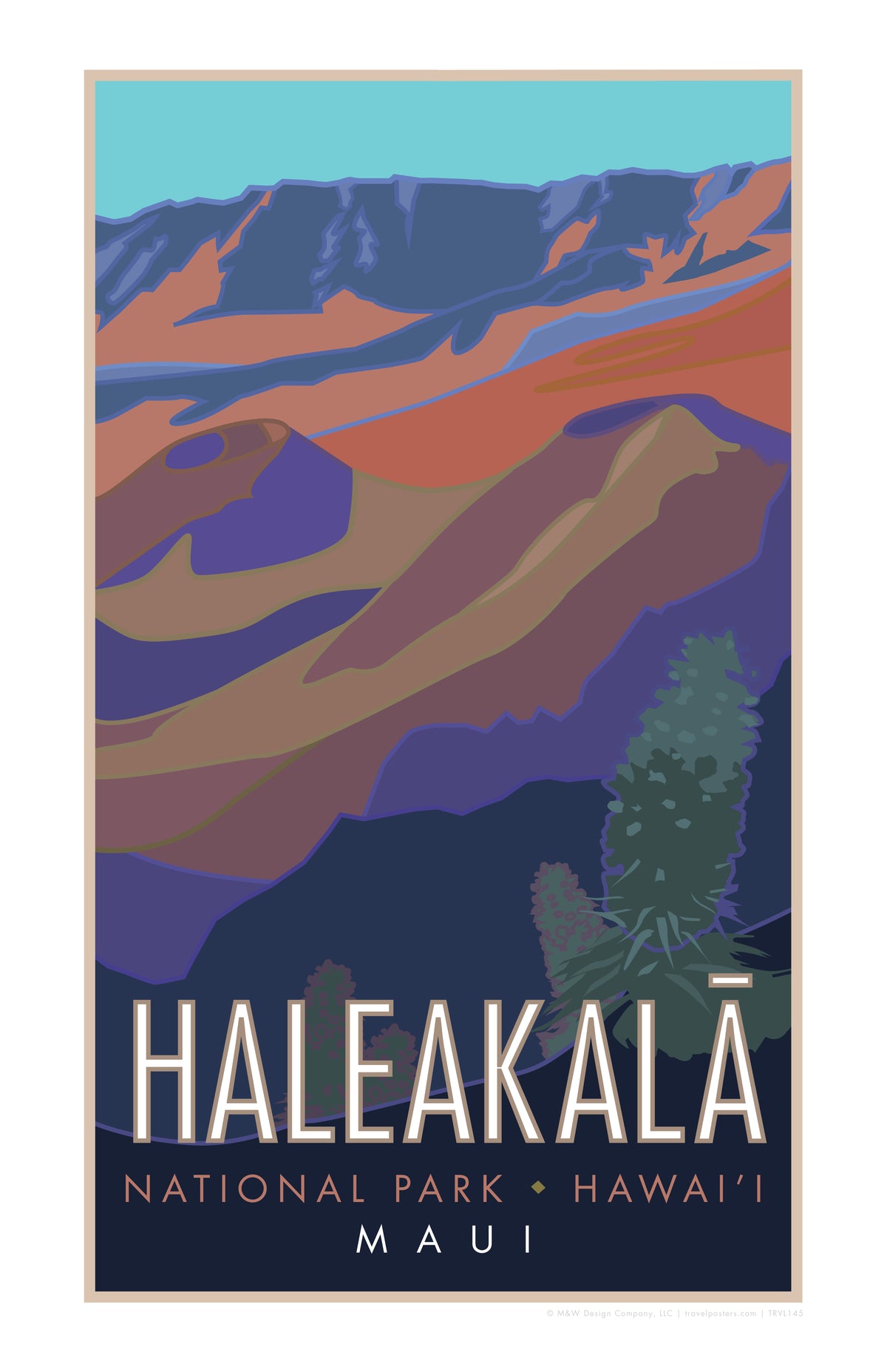Haleakala National Park Maui Hawaii Travel Poster
