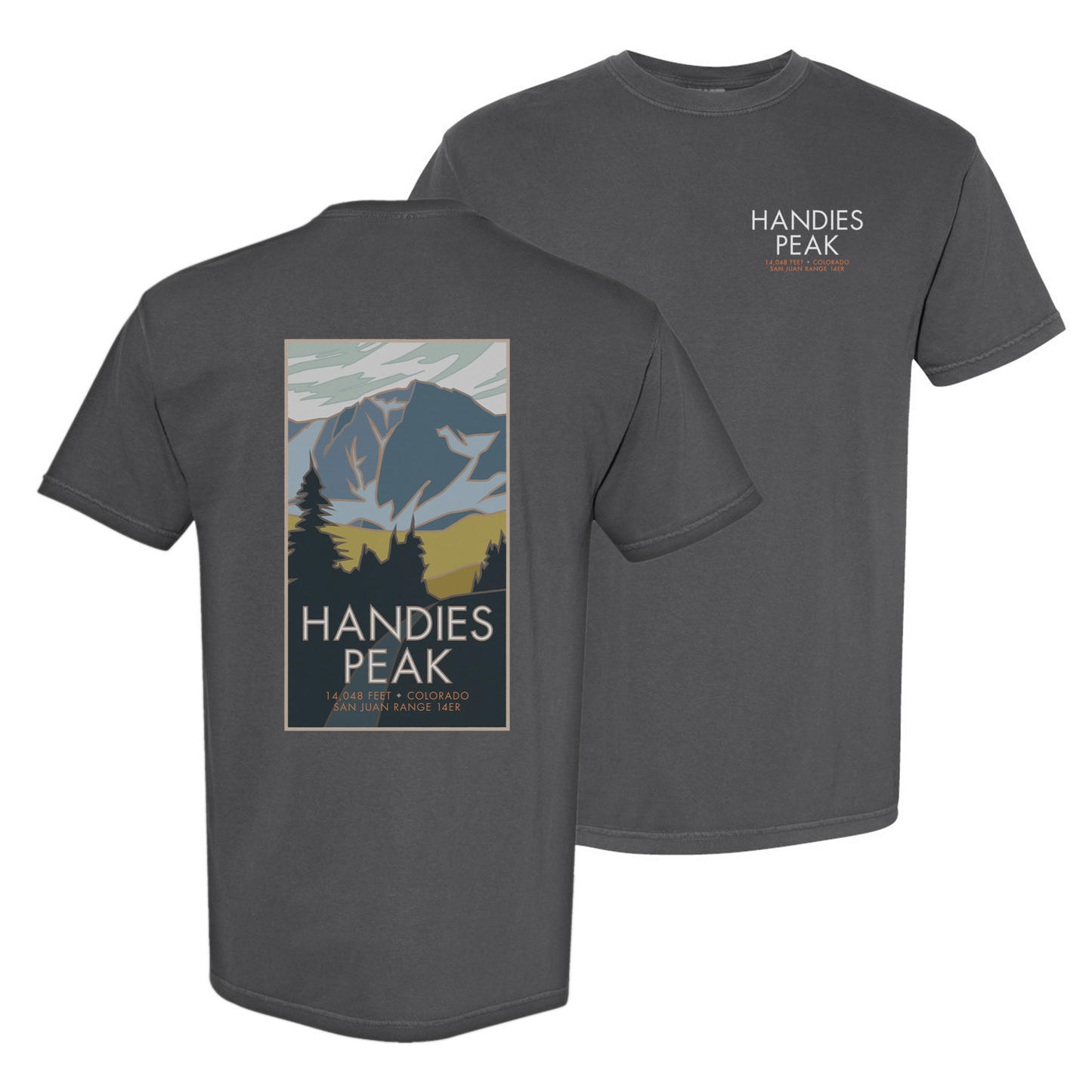 Handies Peak, Colorado - Comfort Colors Heavyweight T-Shirt