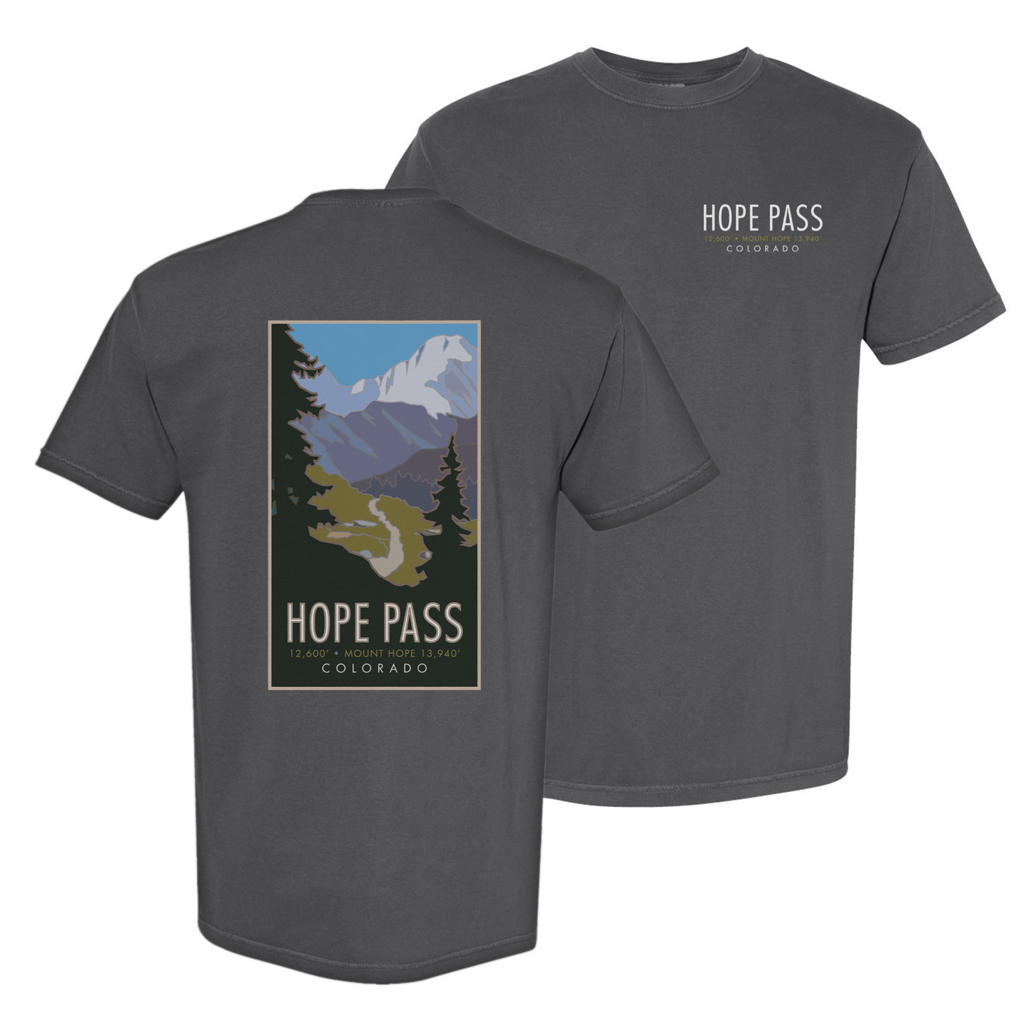 Hope Pass, Colorado - Comfort Colors Heavyweight T-Shirt