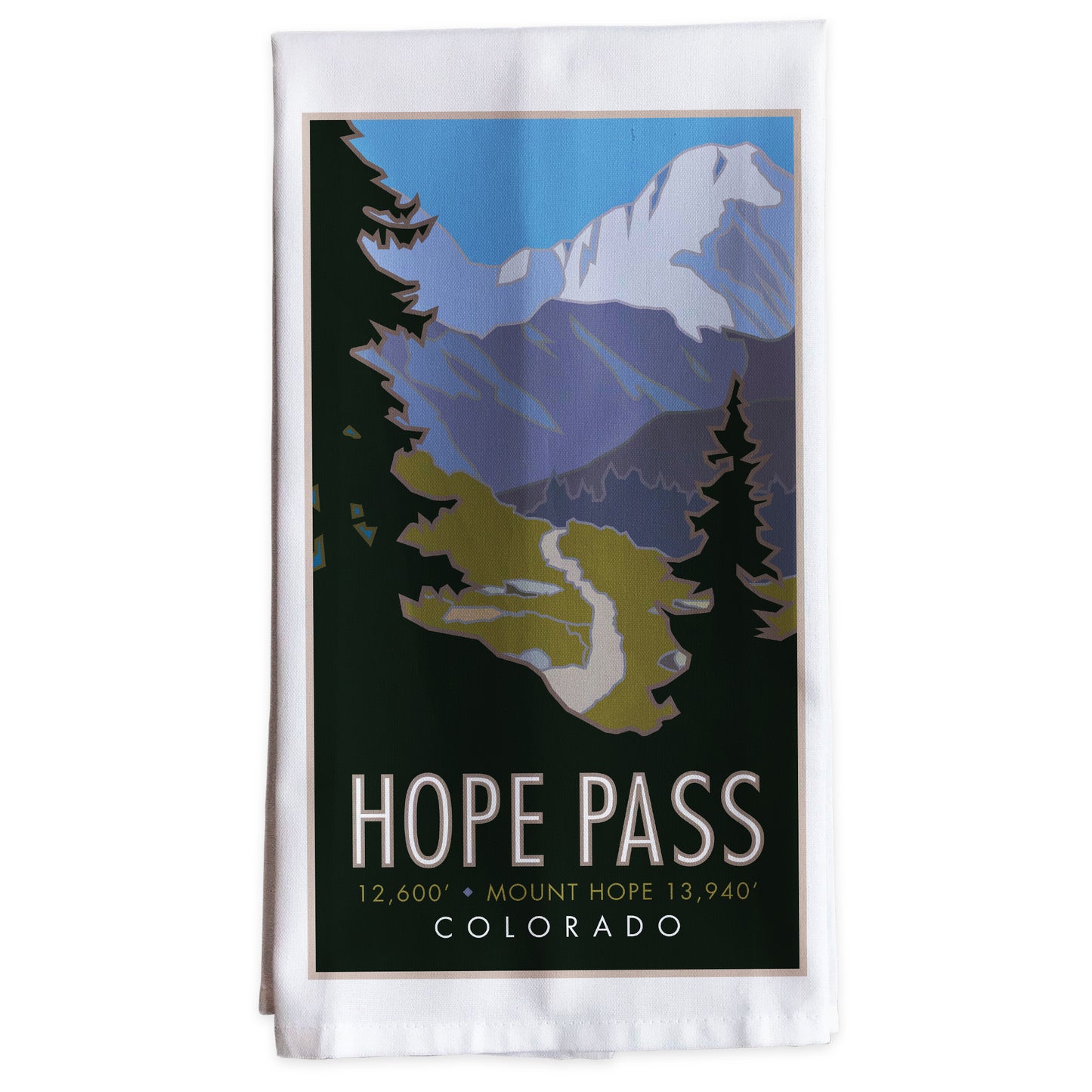 Hope Pass, Colorado -Tea Towel