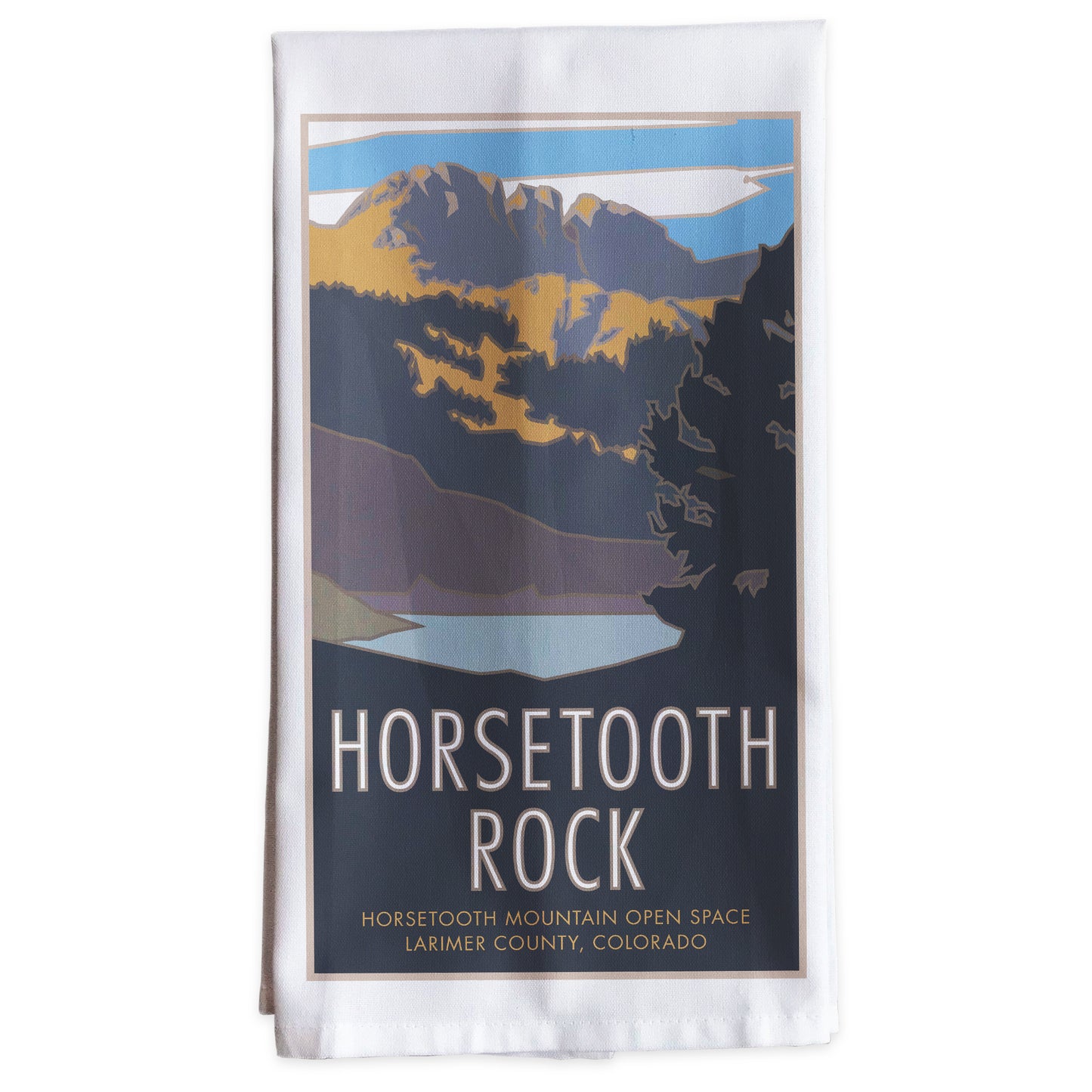 Horsetooth Rock, Colorado -Tea Towel