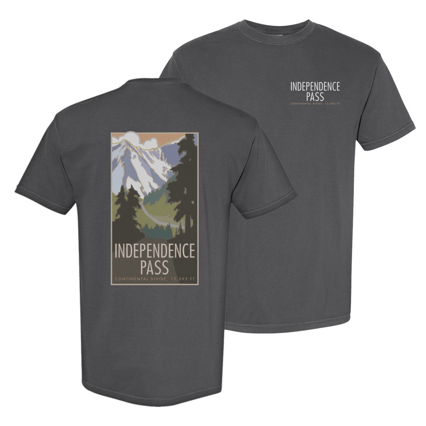 Independence Pass, Colorado - Comfort Colors Heavyweight T-Shirt