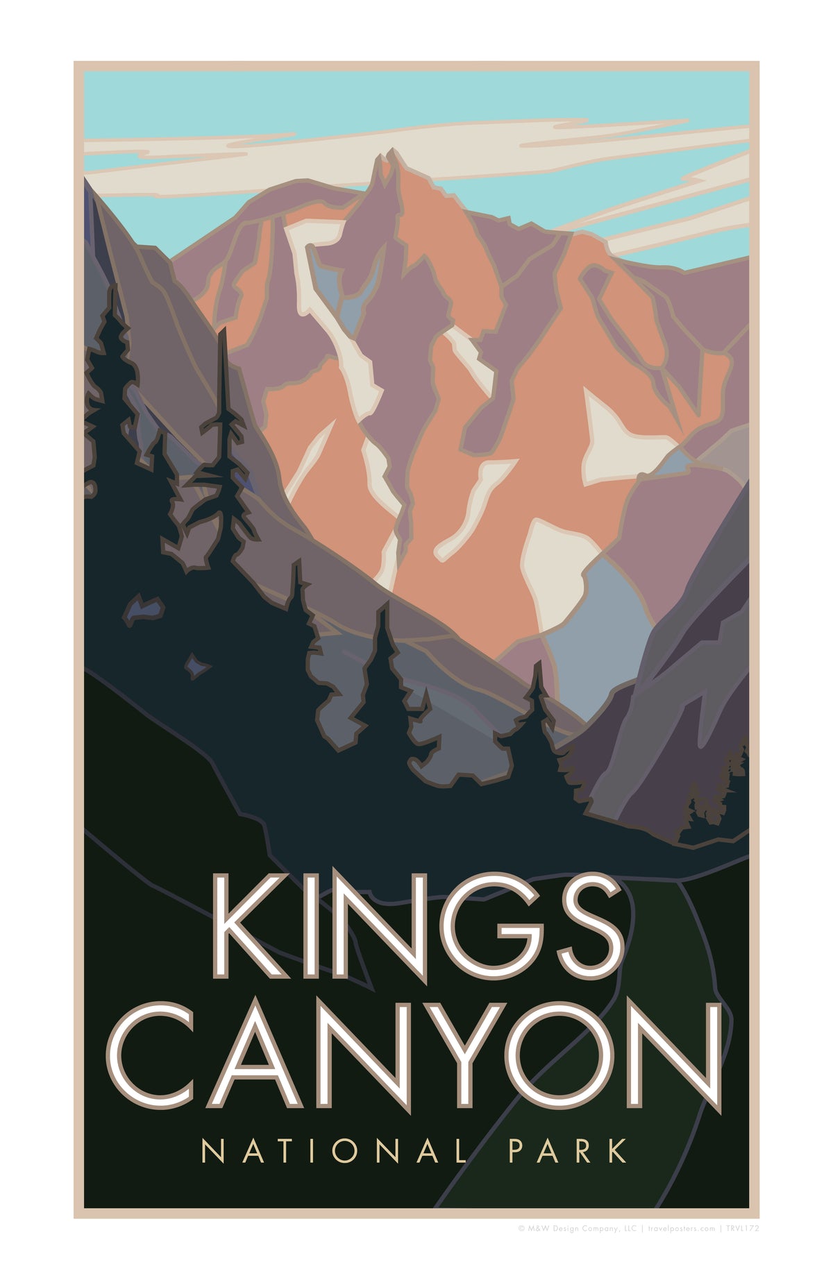 Kings Canyon National Park California Travel Poster