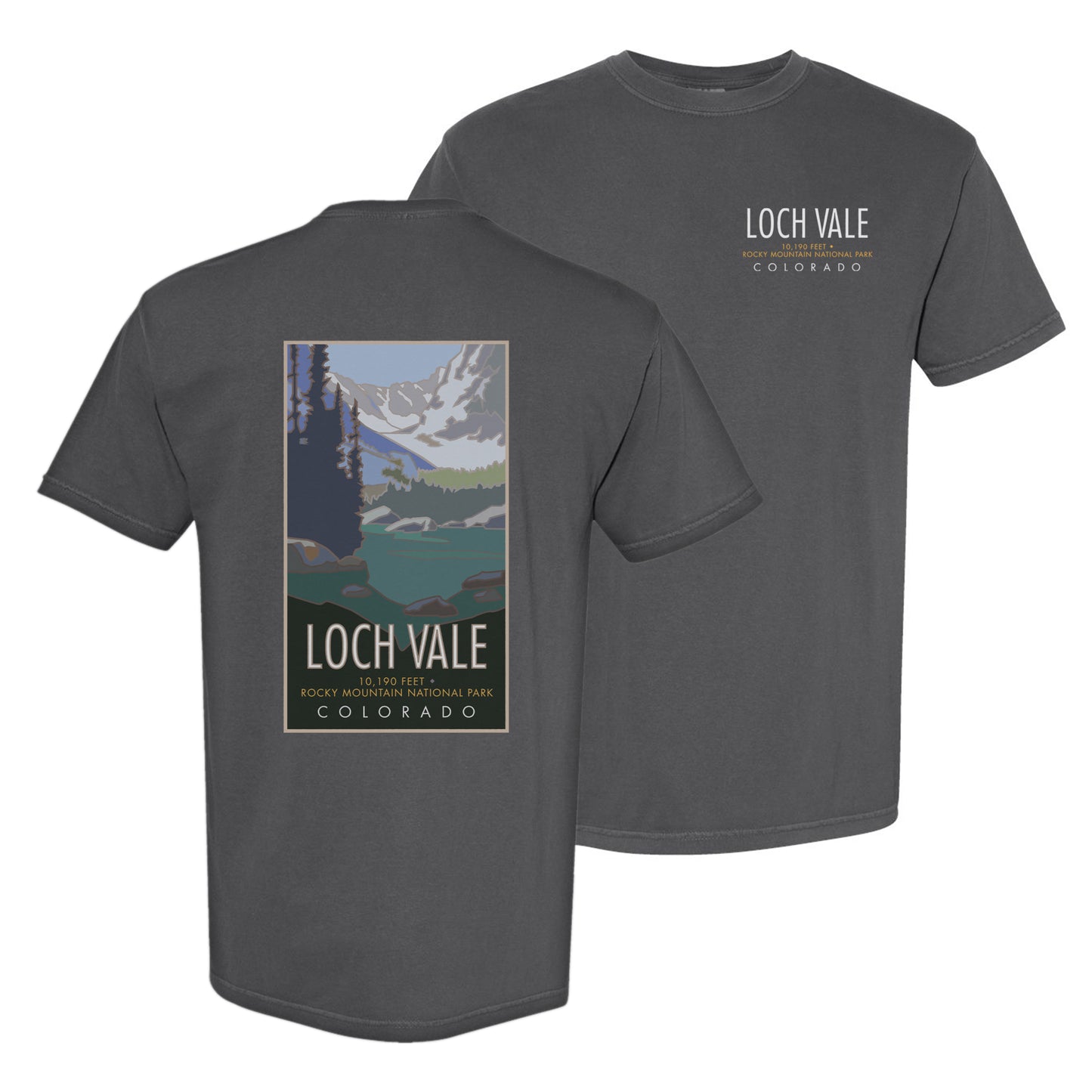 Loch Vale, Rocky Mountain National Park, Colorado - Comfort Colors Heavyweight T-Shirt