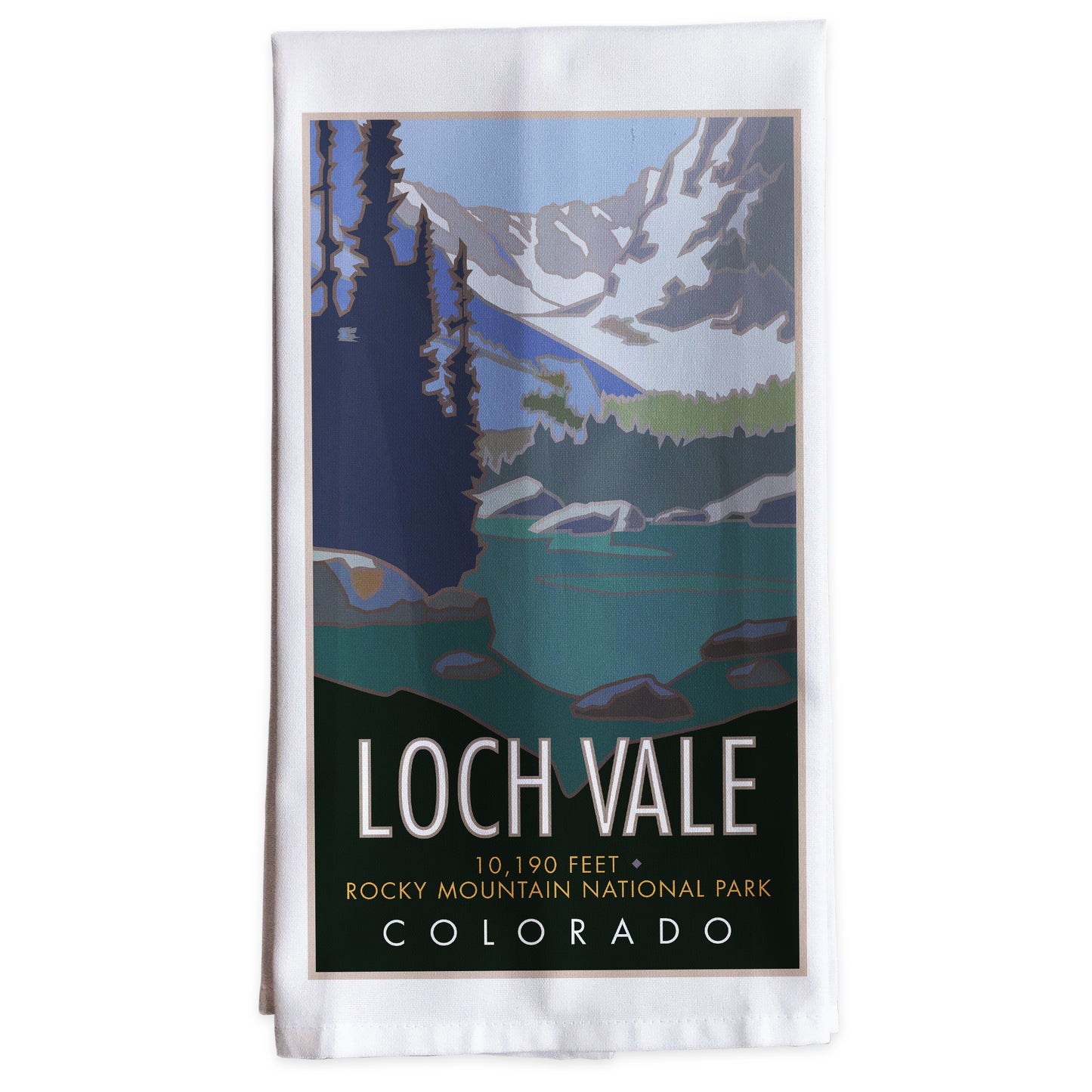 Loch Vale, Rocky Mountain National Park, Colorado -Tea Towel