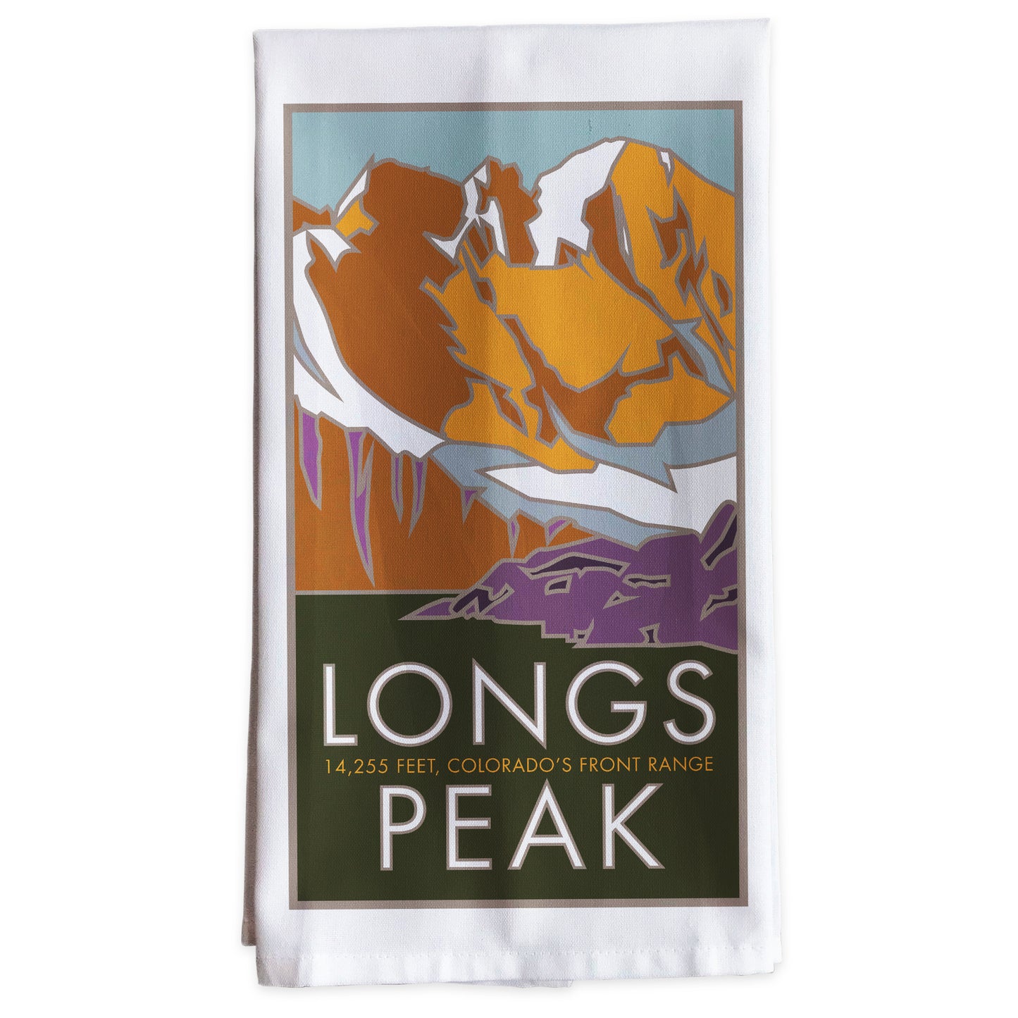 Longs Peak 1, Colorado - Colorado 14er -Tea Towel