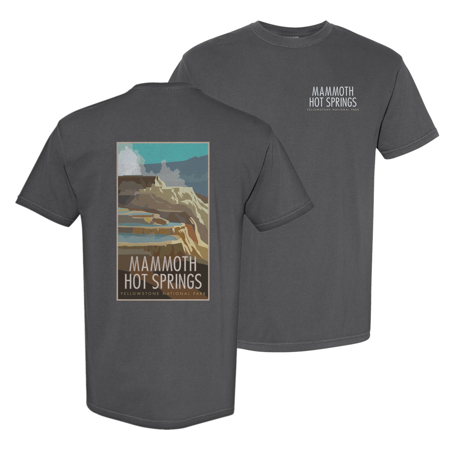 Mammoth Hot Springs, Yellowstone National Park, Wyoming - Comfort Colors Heavyweight T-Shirt
