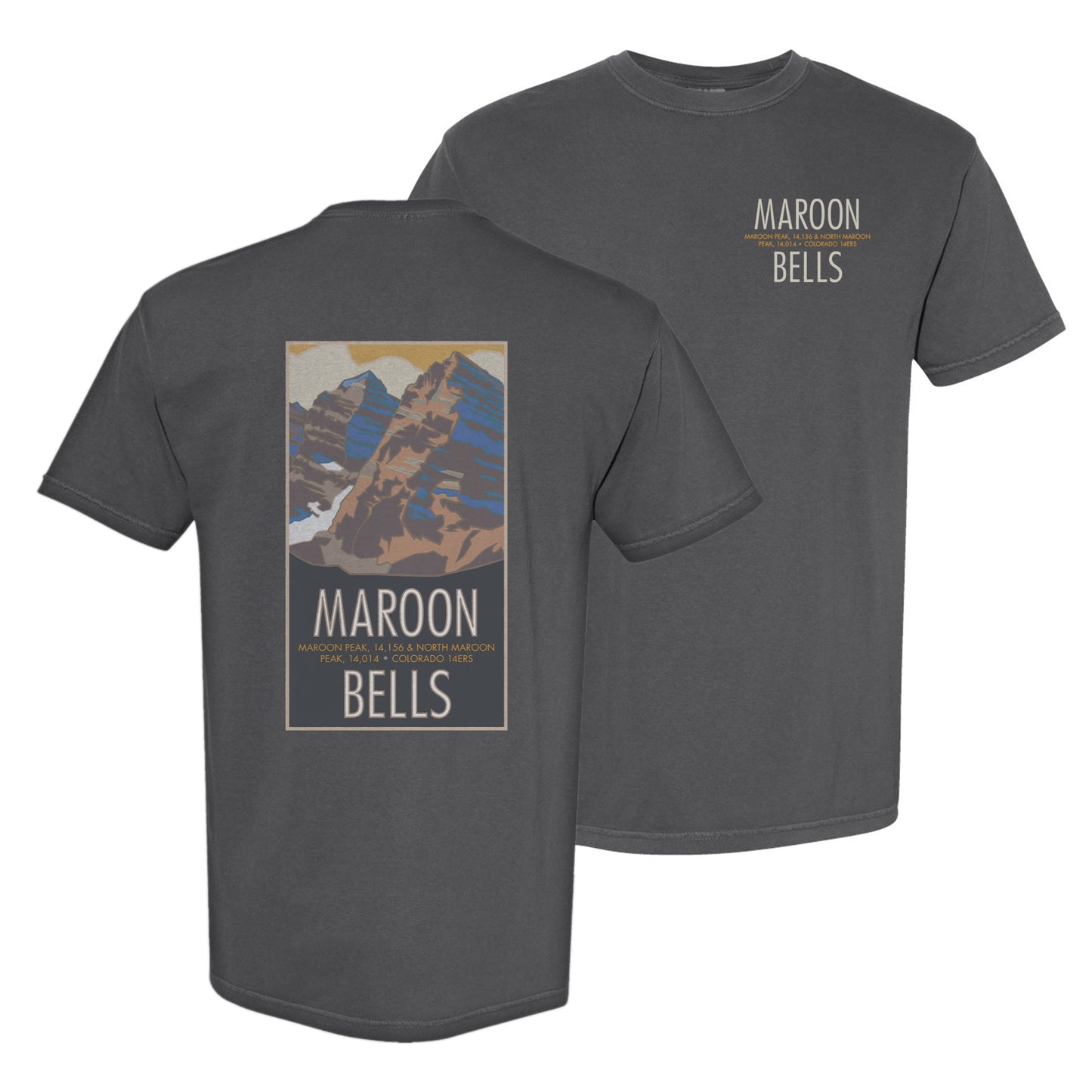 Maroon Bells, Colorado - Comfort Colors Heavyweight T-Shirt