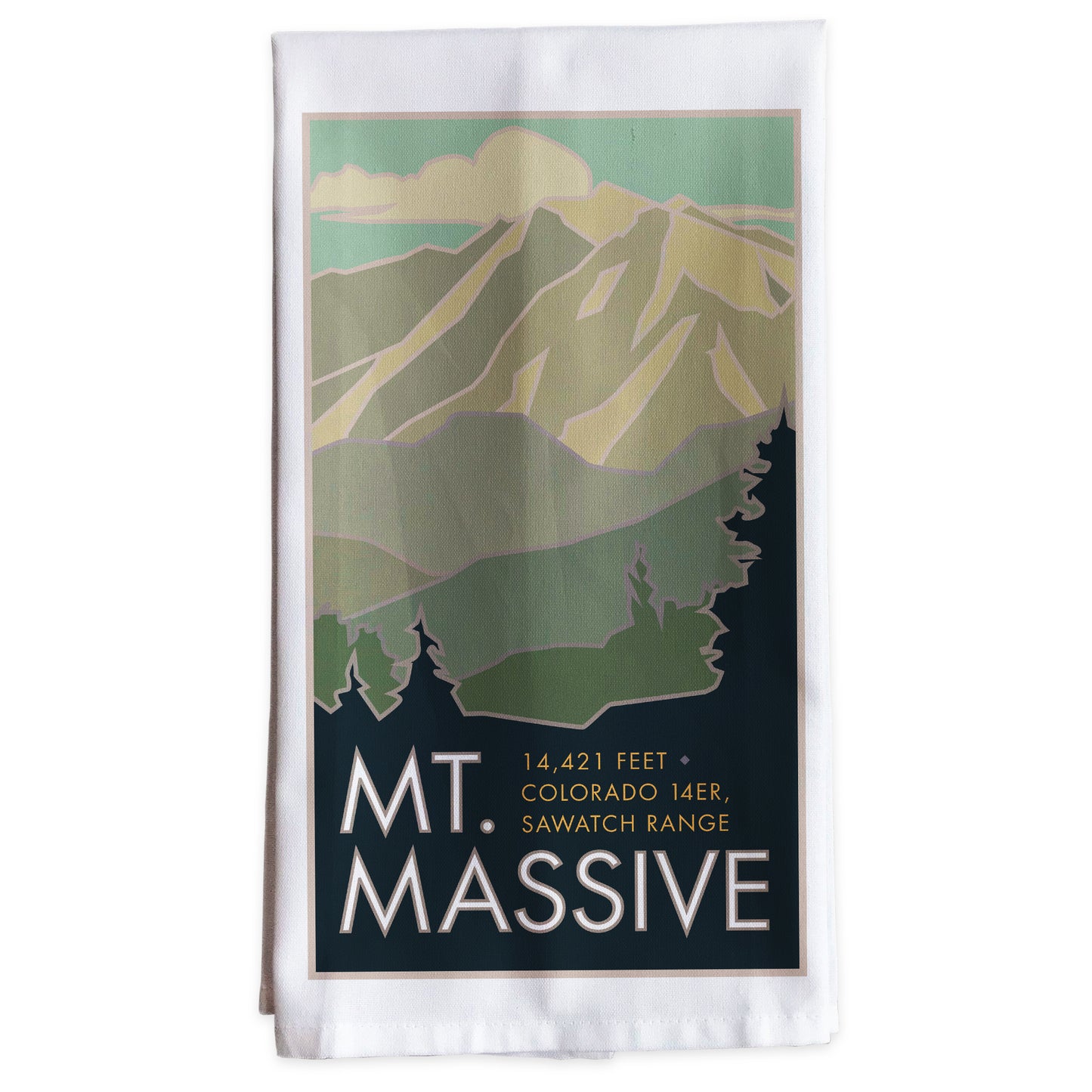 Mt. Massive, Colorado - Colorado 14er -Tea Towel