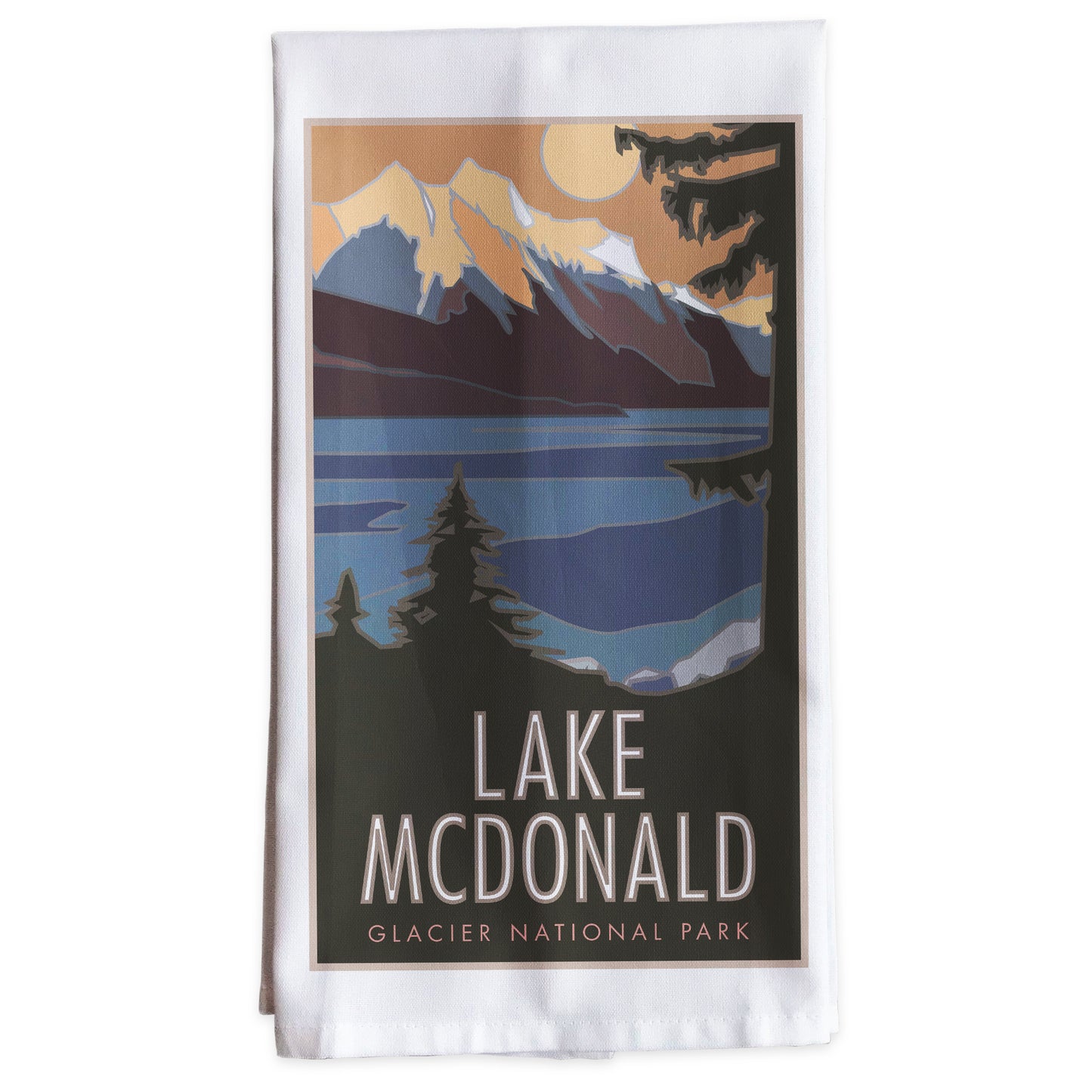 Lake McDonald (Glacier National Park) Montana -Tea Towel