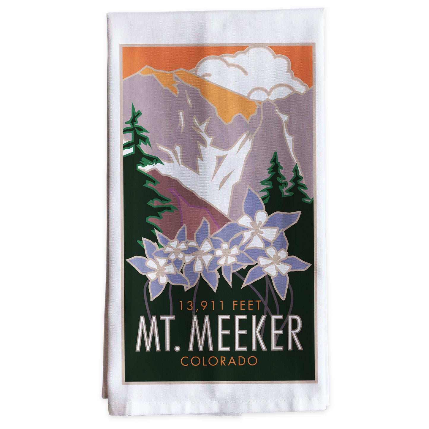 Mt. Meeker (Columbines), Colorado -Tea Towel