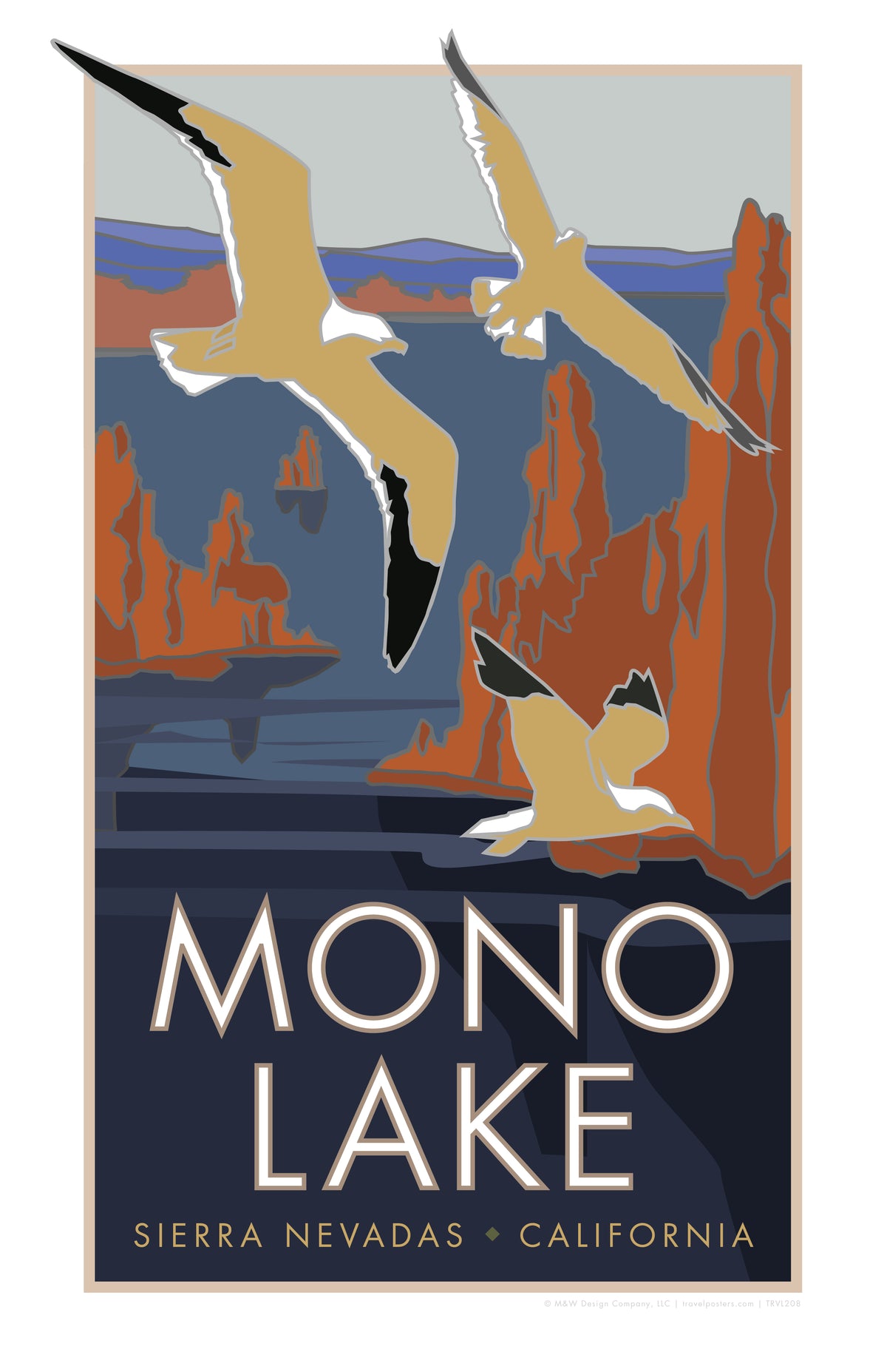 Mono Lake Sierra Nevadas California Travel Poster