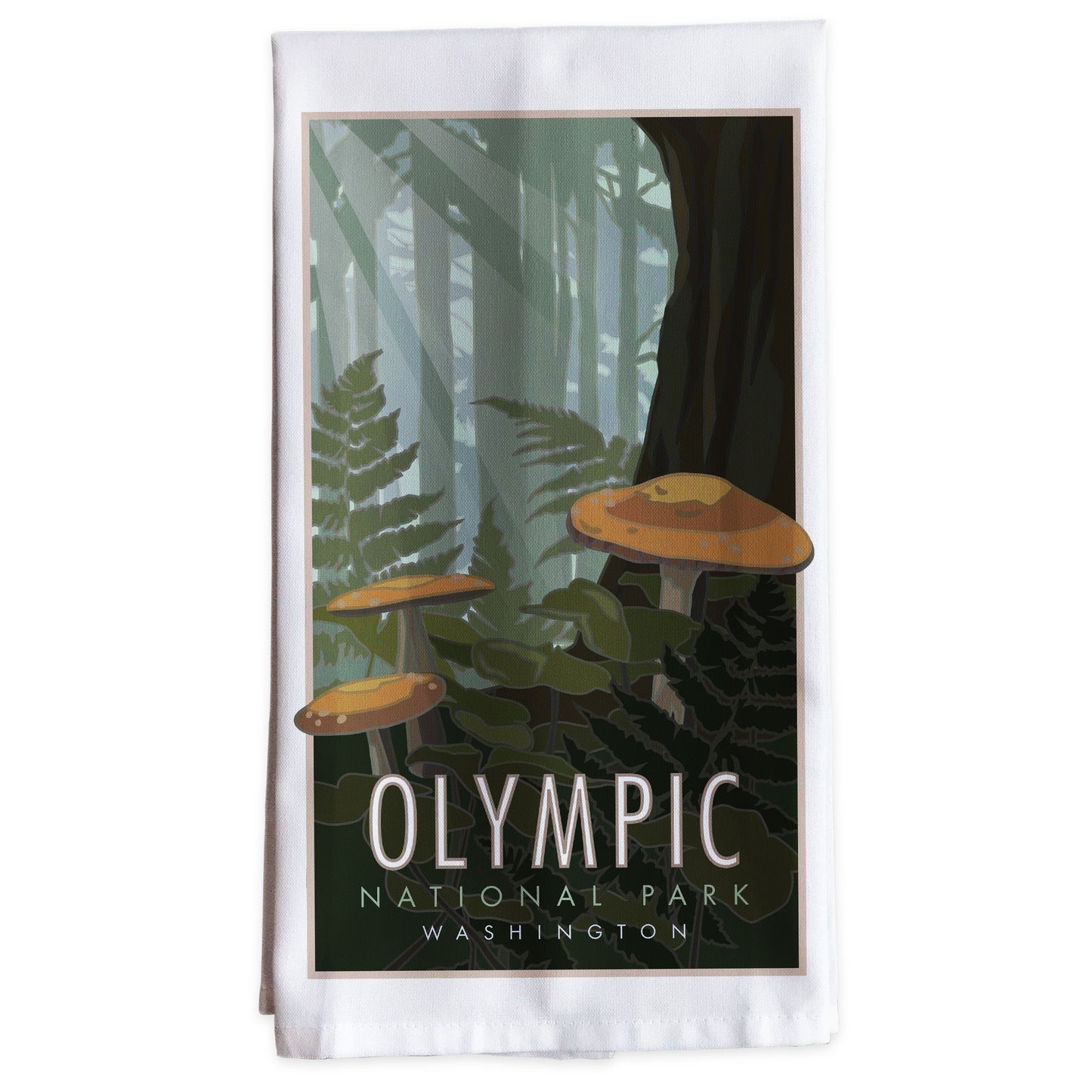 Olympic National Park, Washington (Mushrooms) -Tea Towel