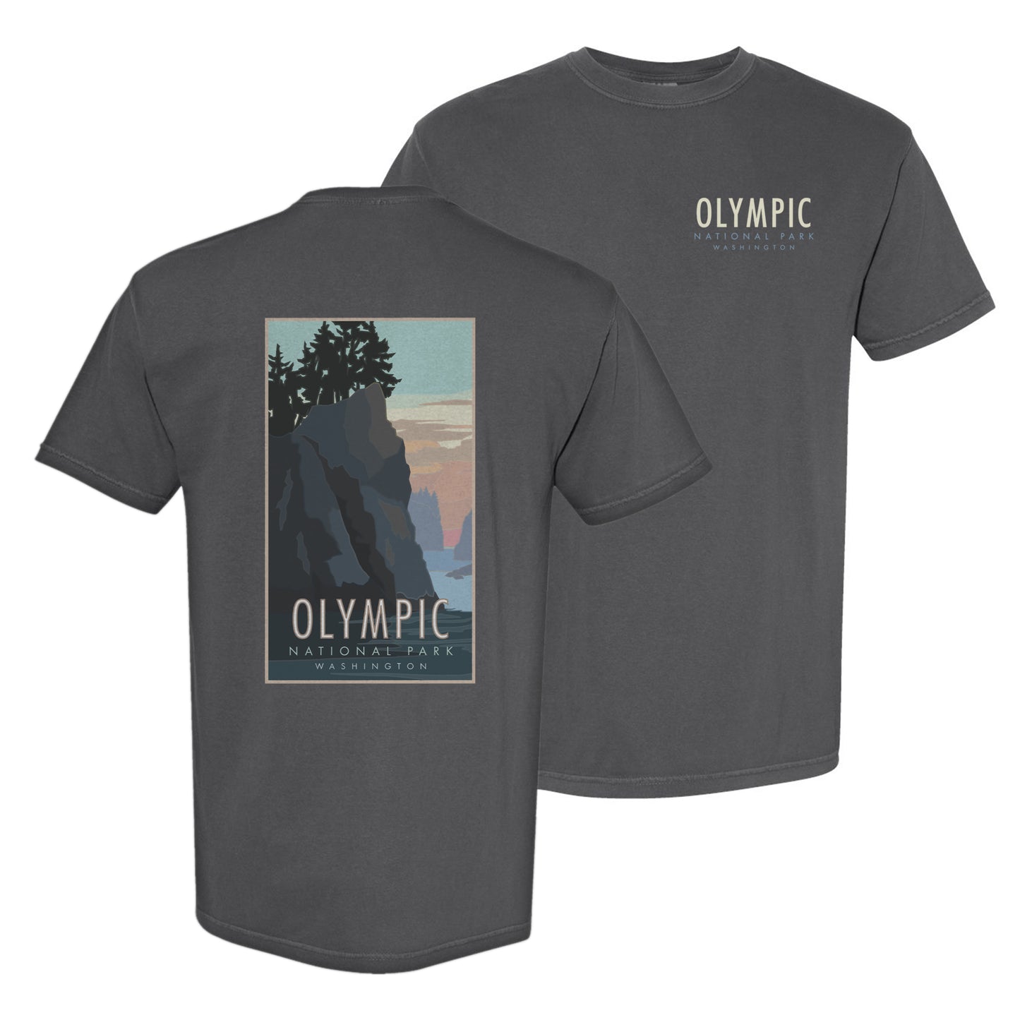 Olympic National Park, Washington (Sea Stacks) - Comfort Colors Heavyweight T-Shirt